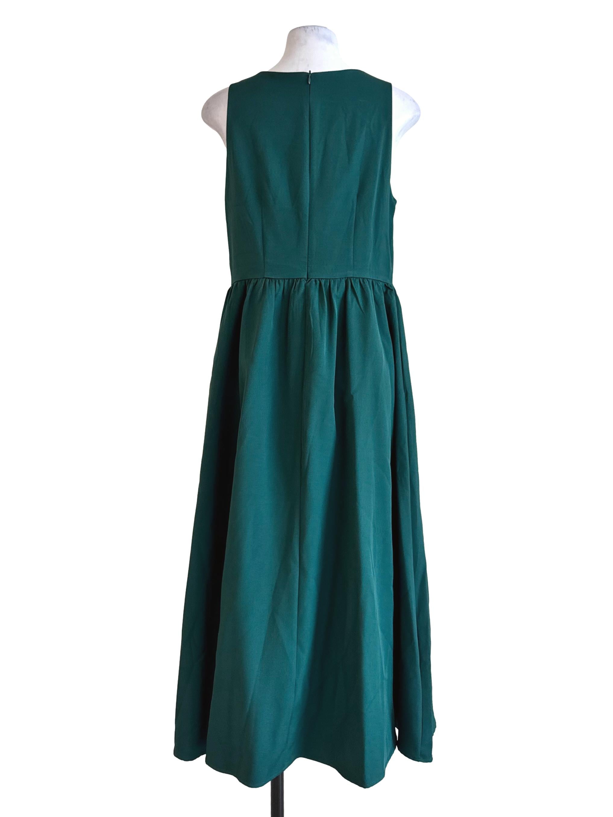 Emerald Round Neck Dress