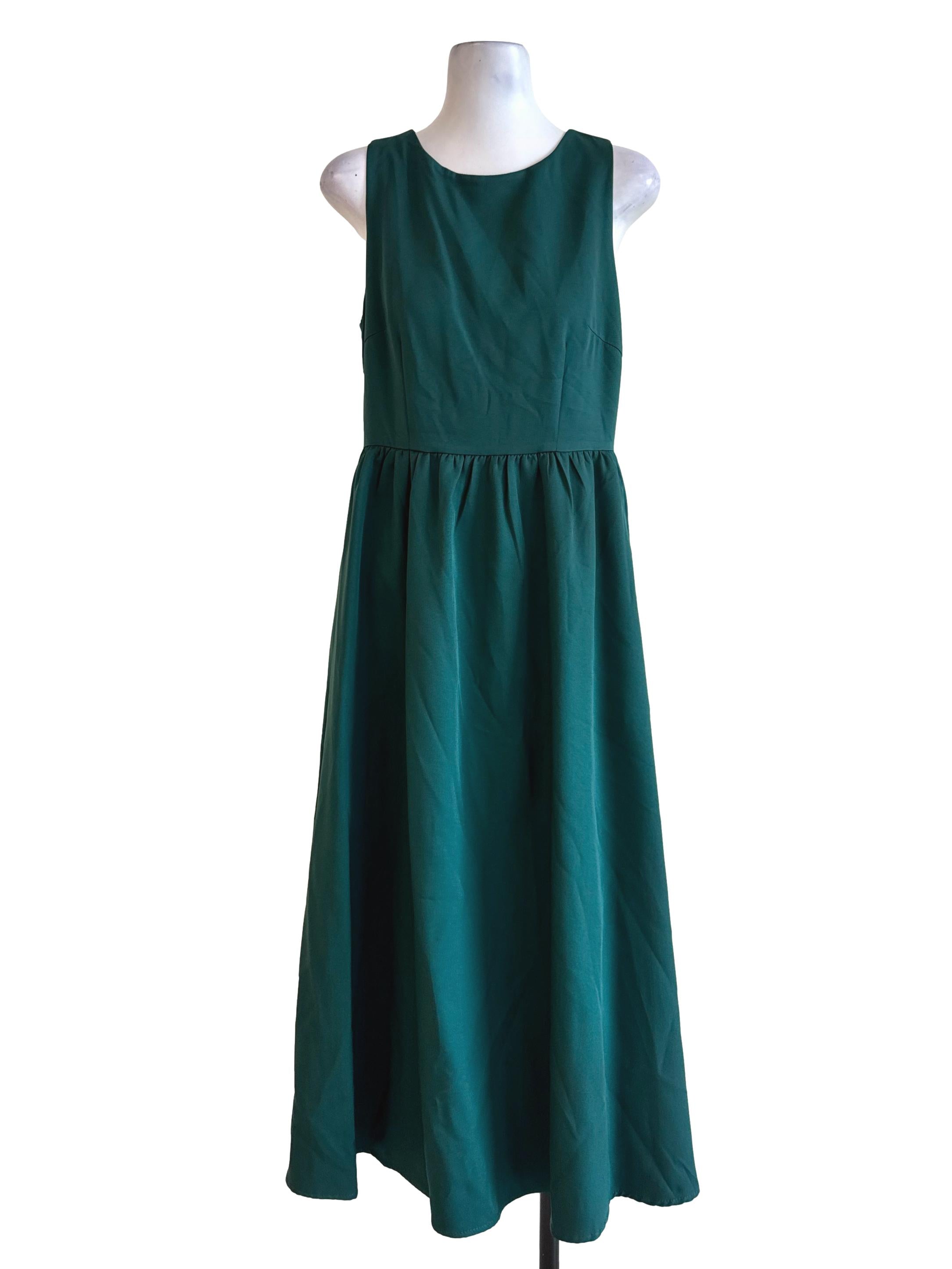Emerald Round Neck Dress