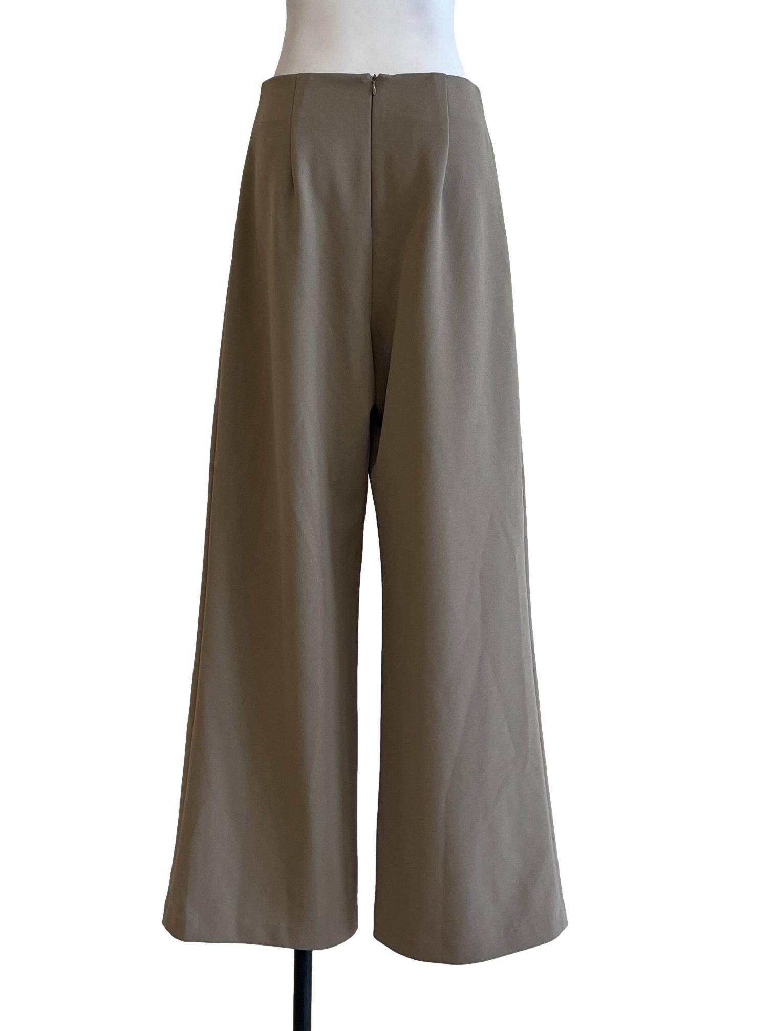 Taupe Brow Wide Leg Pants