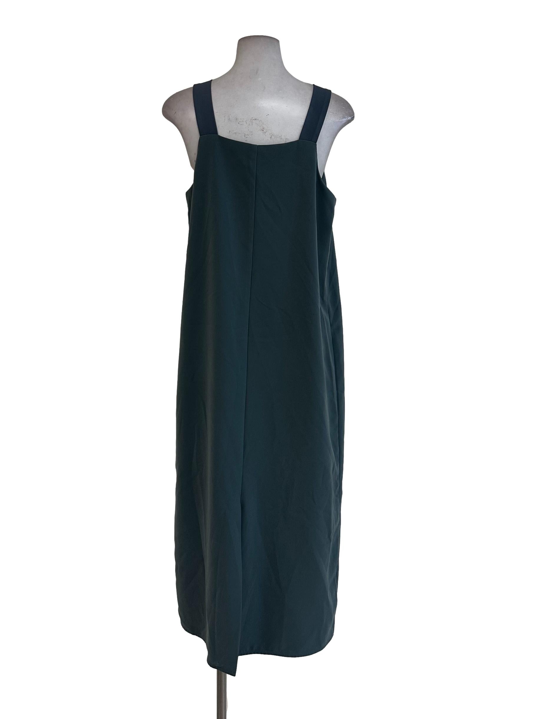 Sage Green Square Neck Sleeveless Dress