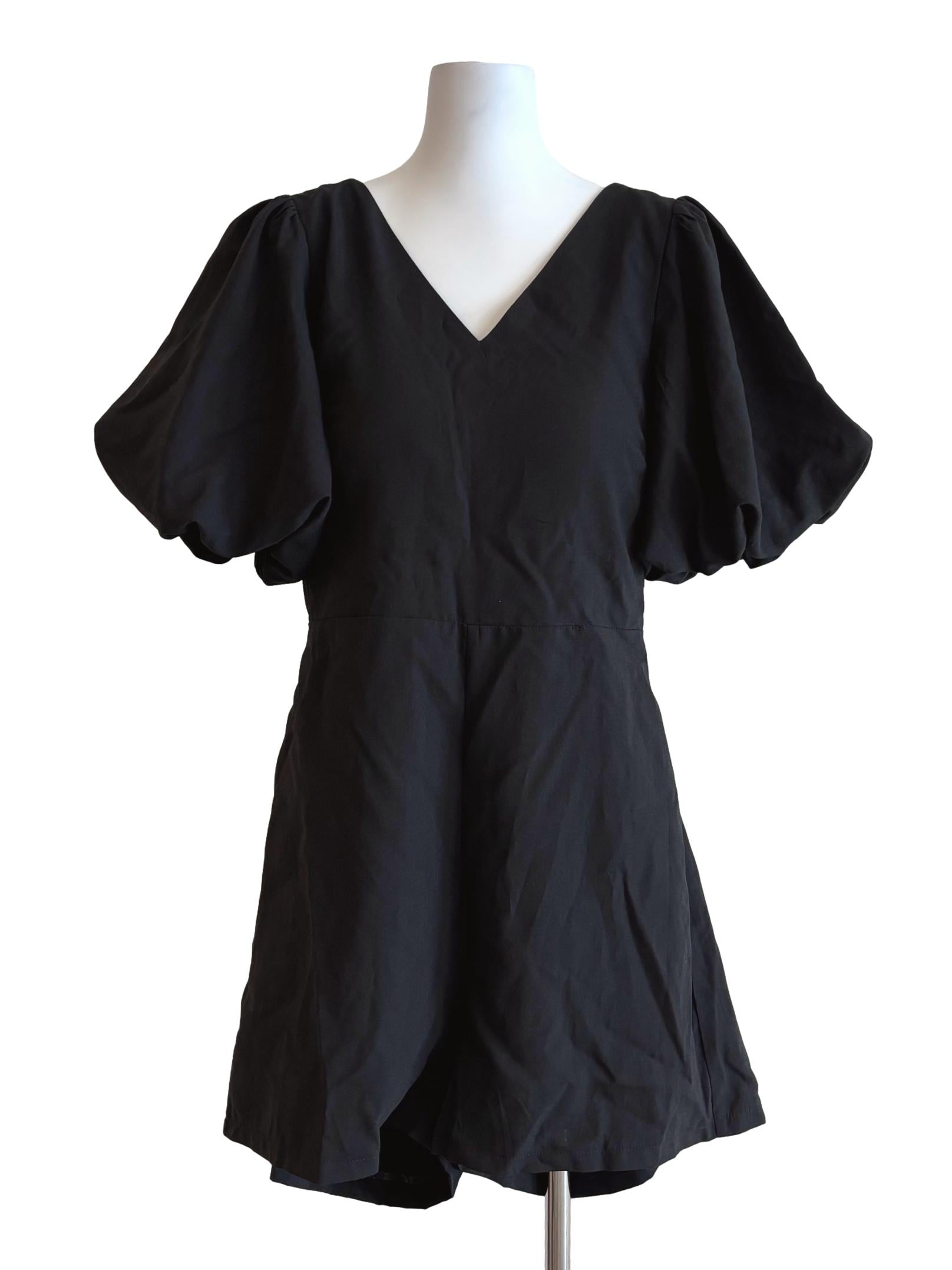Jet Black Plain Rompers