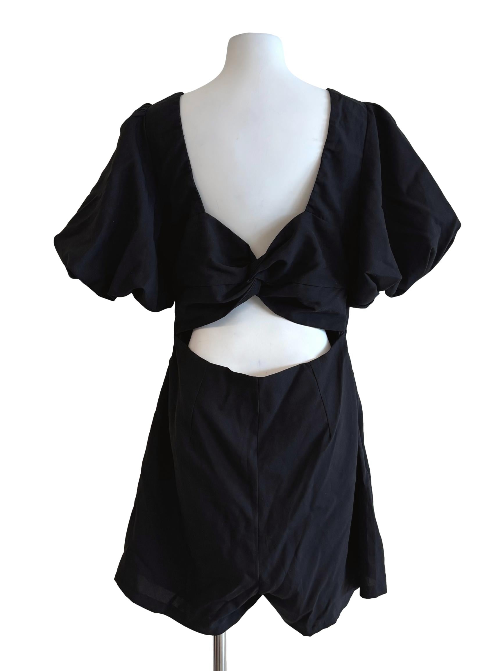 Jet Black Plain Rompers