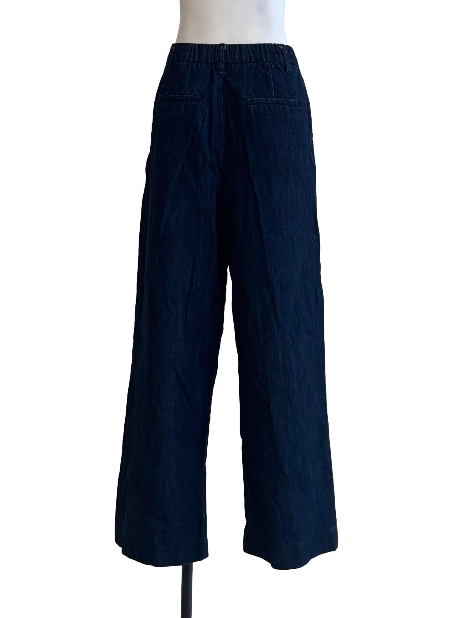 Denim Blue Wide Leg Jeans