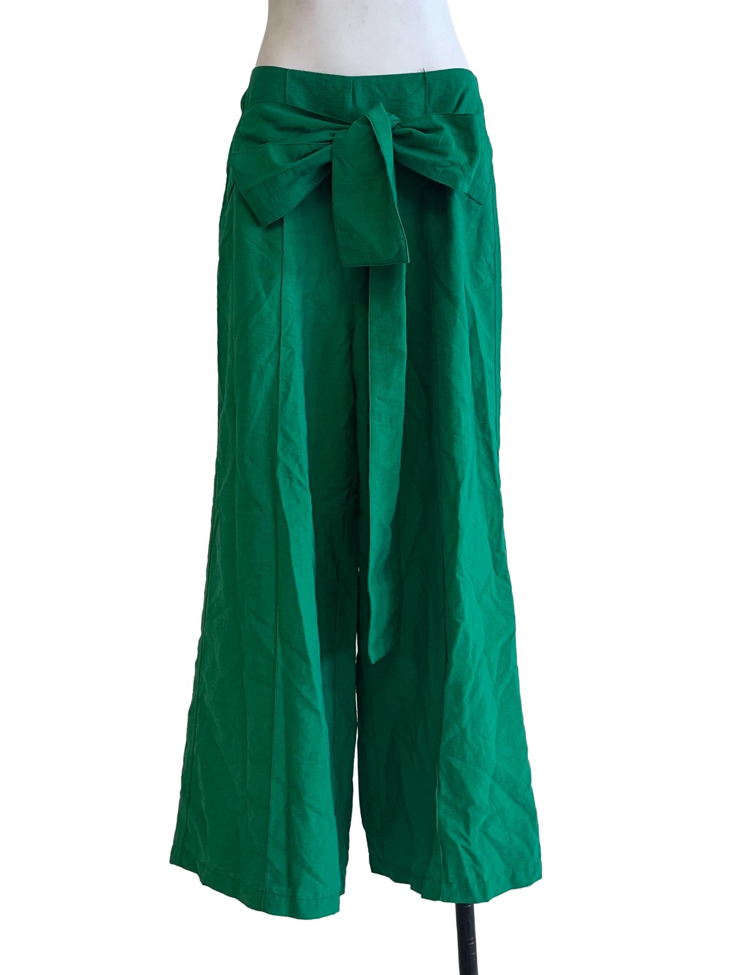 Kelly Green Wide Leg Pants