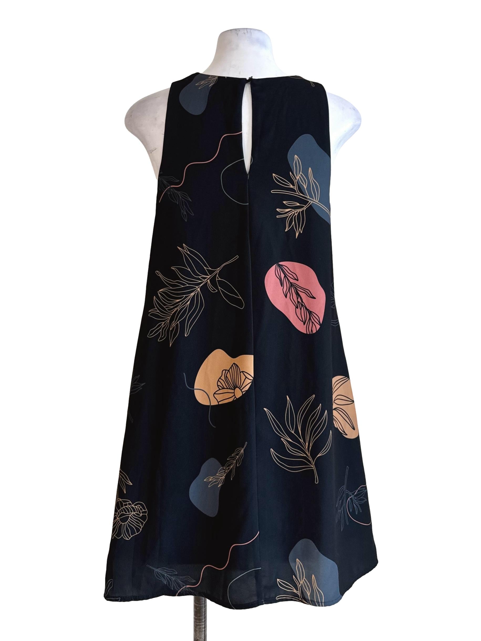 Ant Black Print Dress