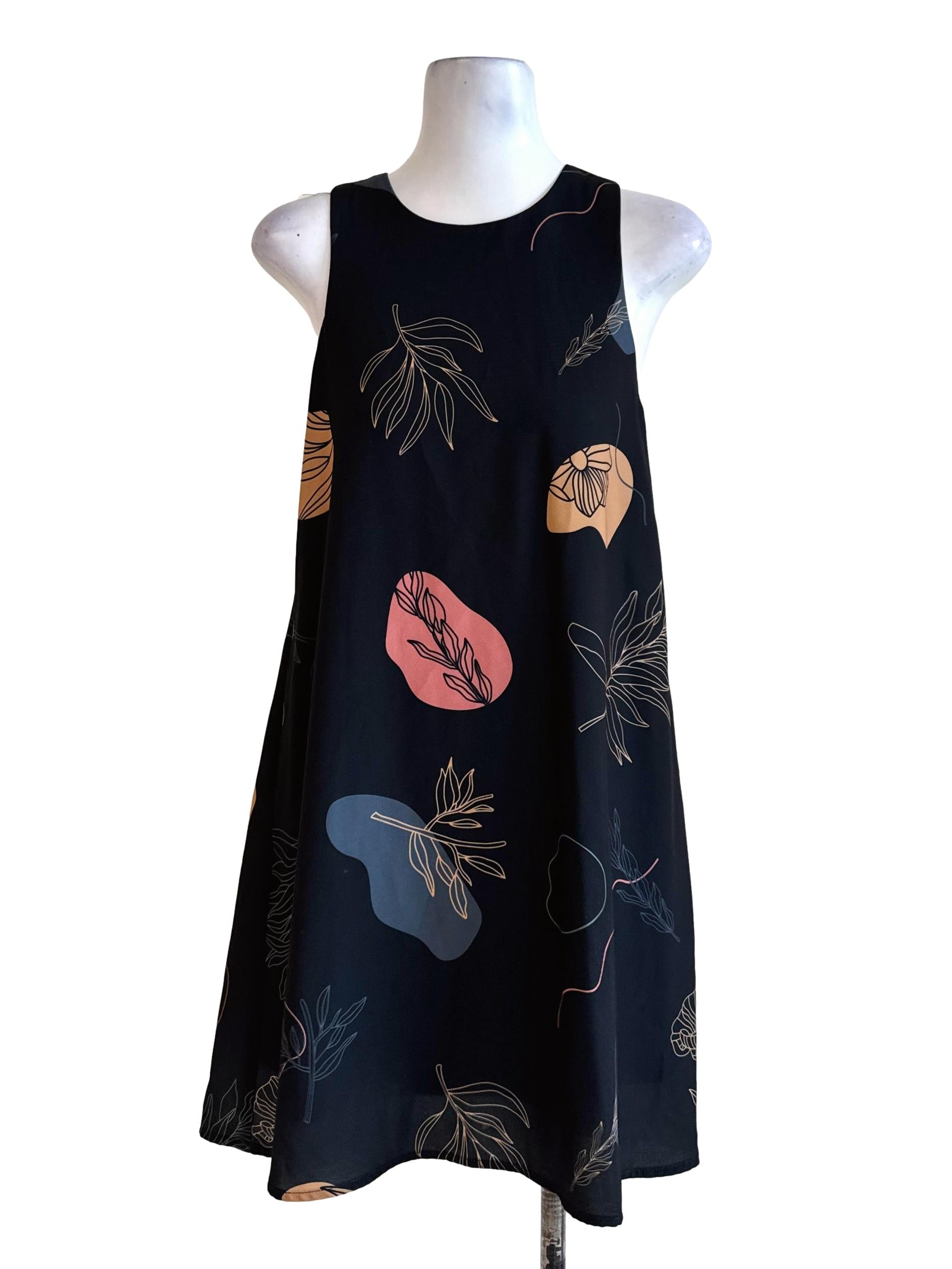 Ant Black Print Dress