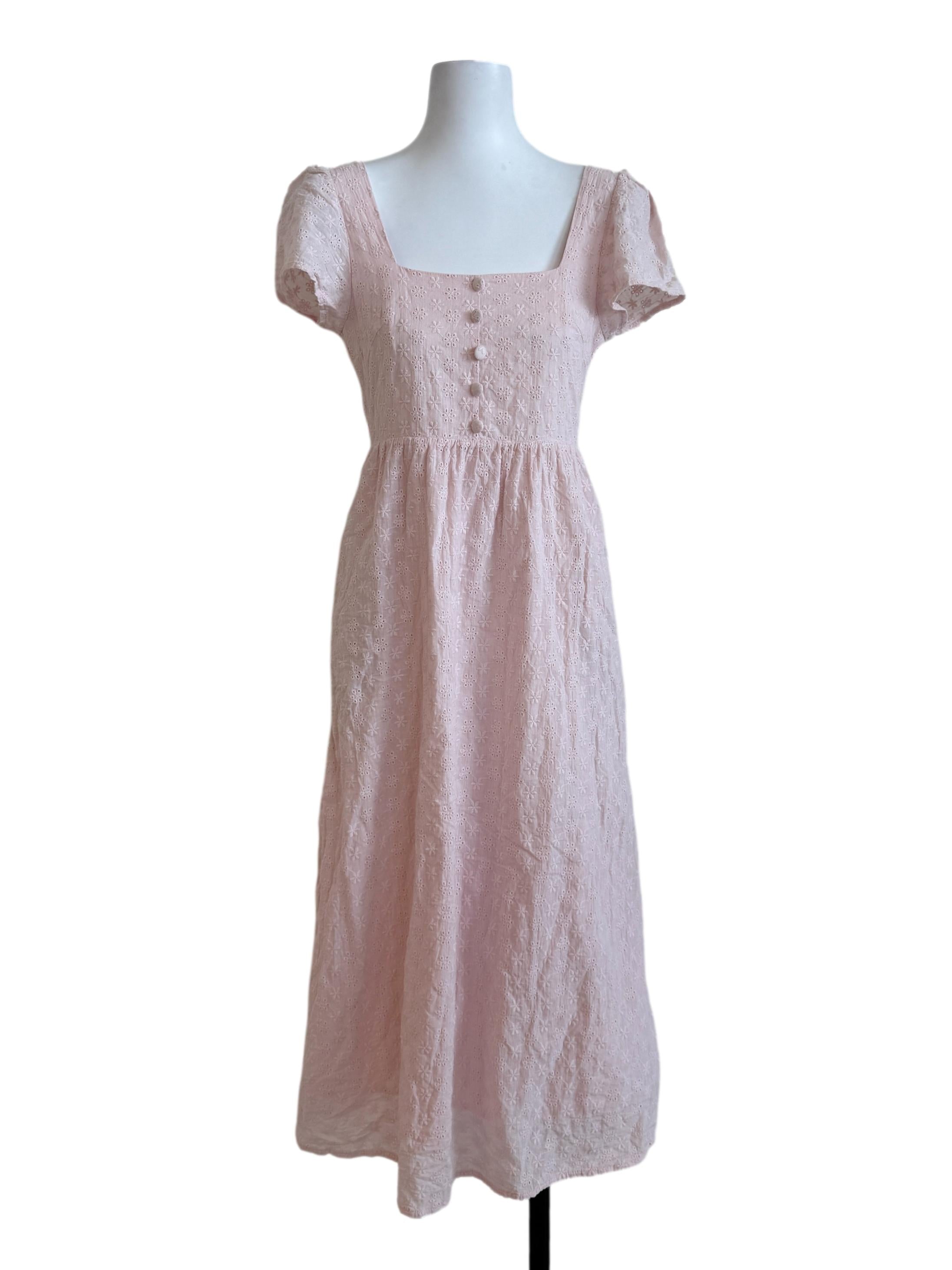 Baby Pink Lace Babydoll Dress