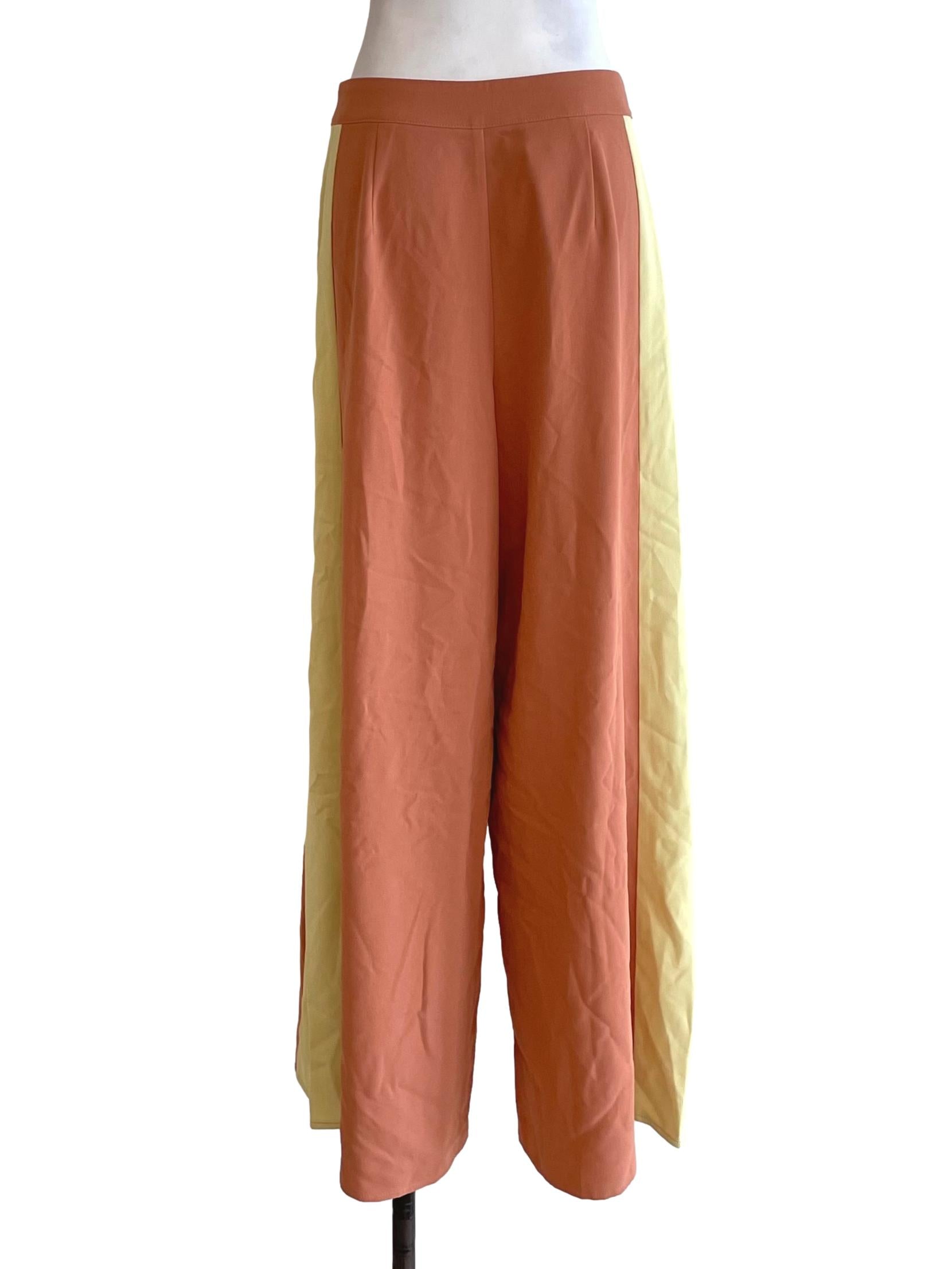 Dusty Orange & Yellow Wide Pants