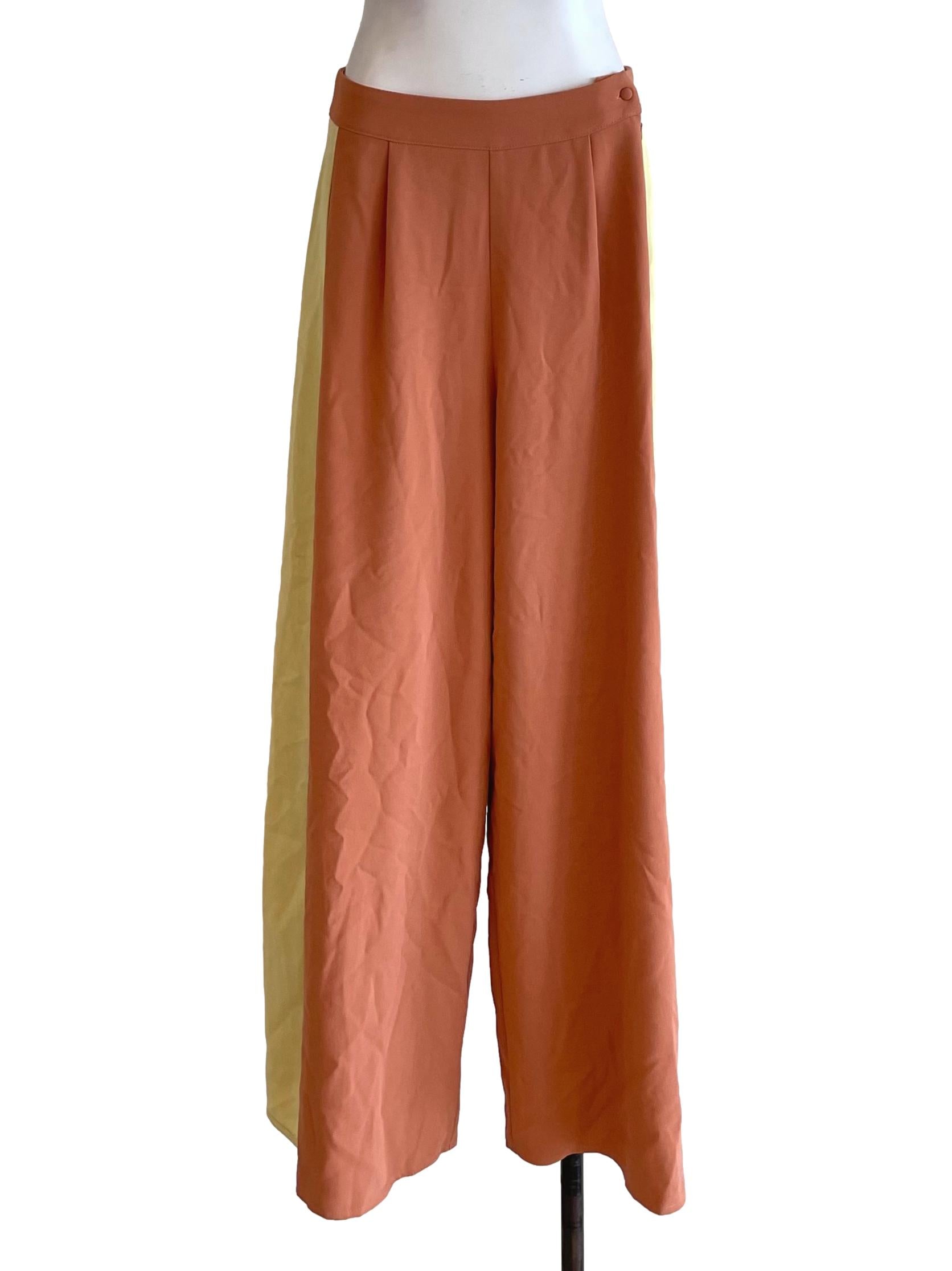 Dusty Orange & Yellow Wide Pants