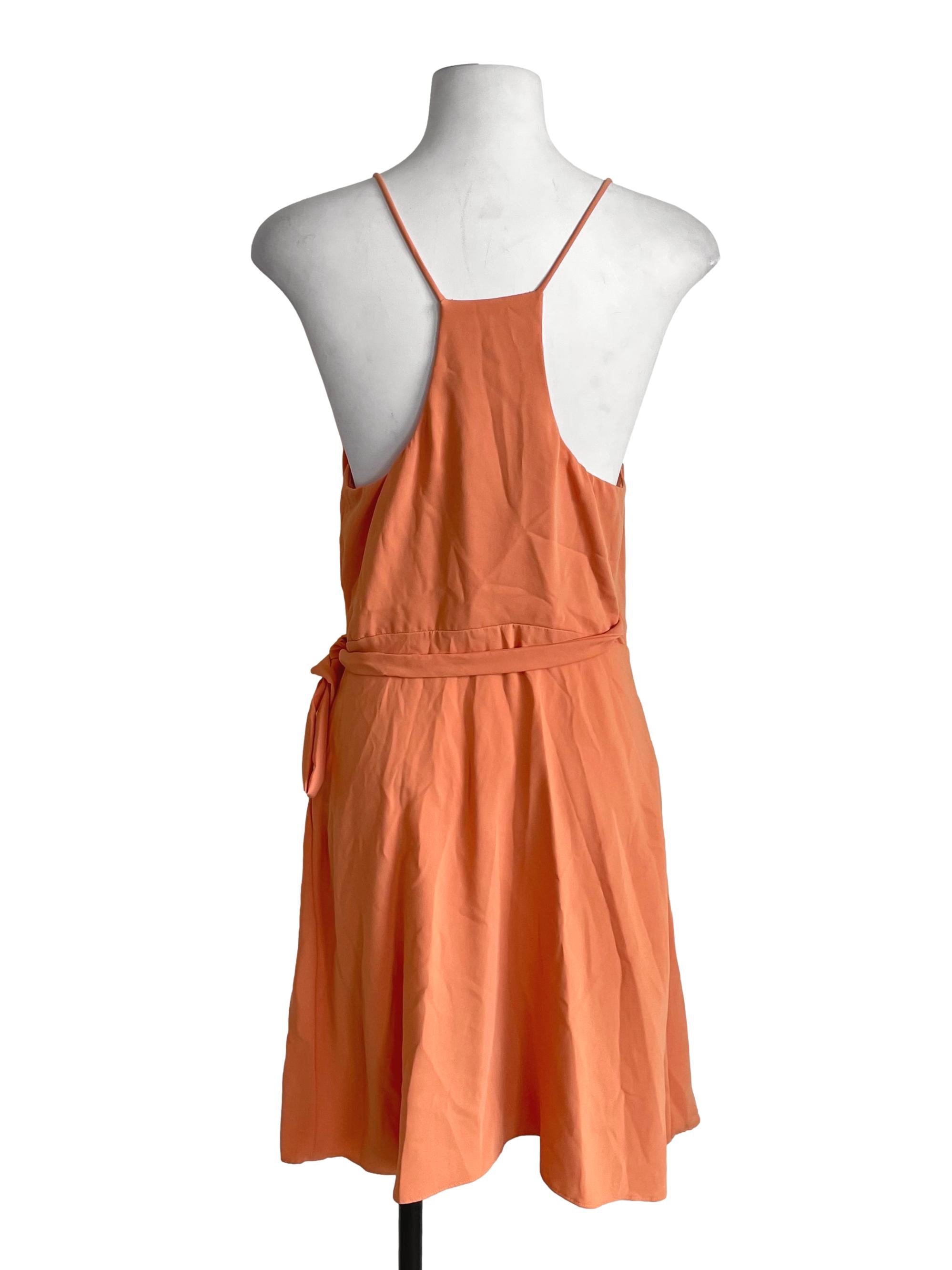 Light Orange Cami Wrap Dress