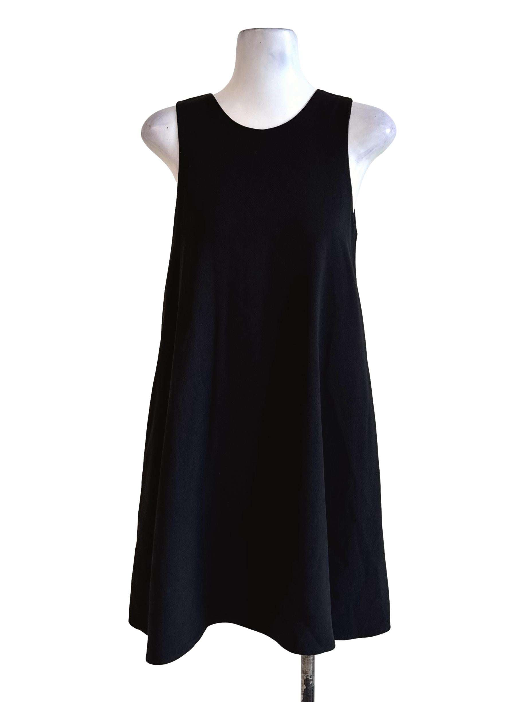 Charcoal Black A-Line Dress