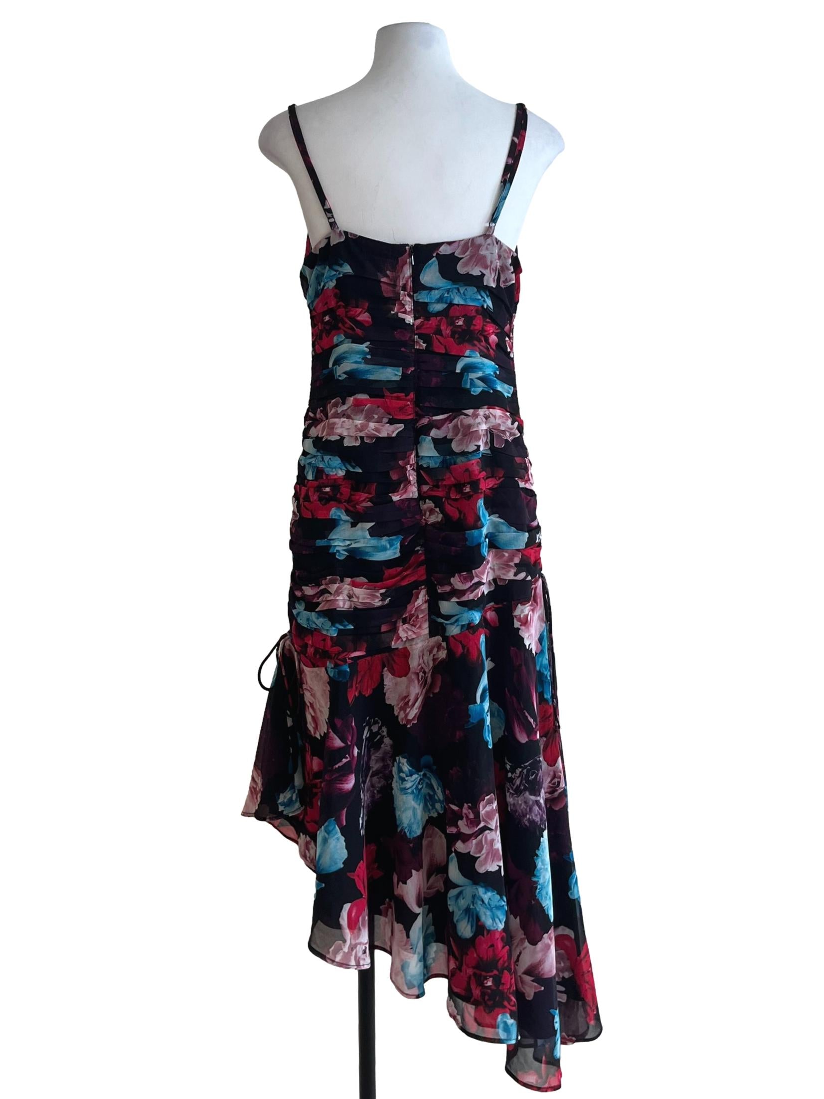 Black Floral Sheath Dress
