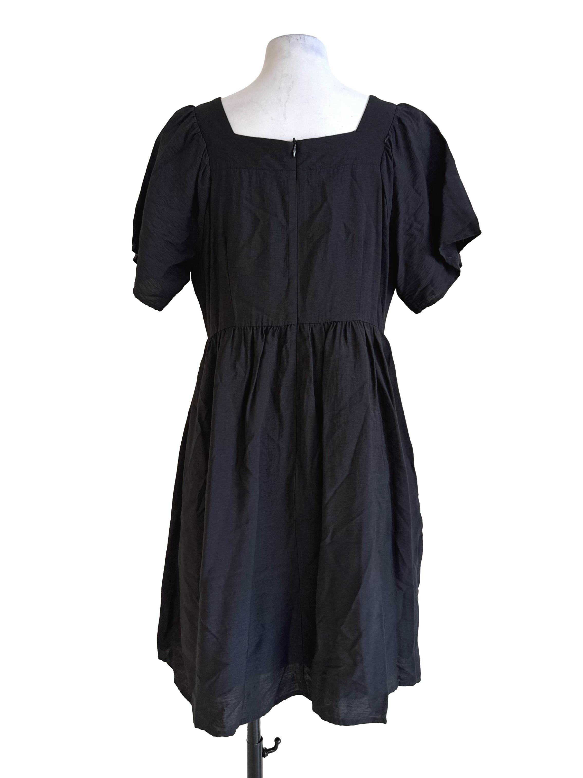 Black Square Neck Dress