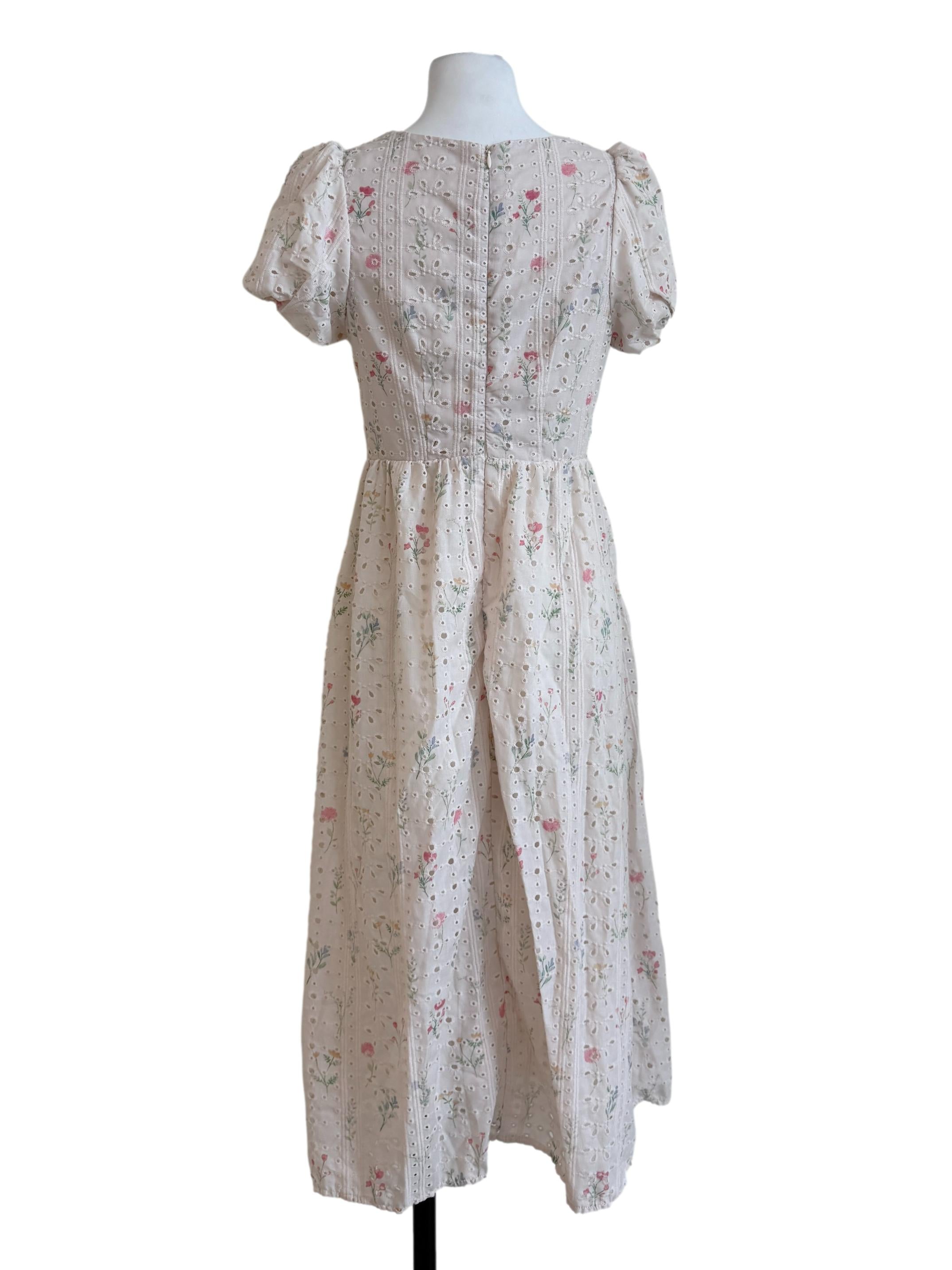 Rice White Lace Babydoll Dress