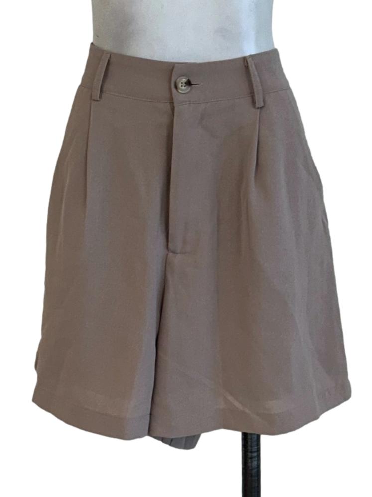 Tan Brown A-Line Shorts