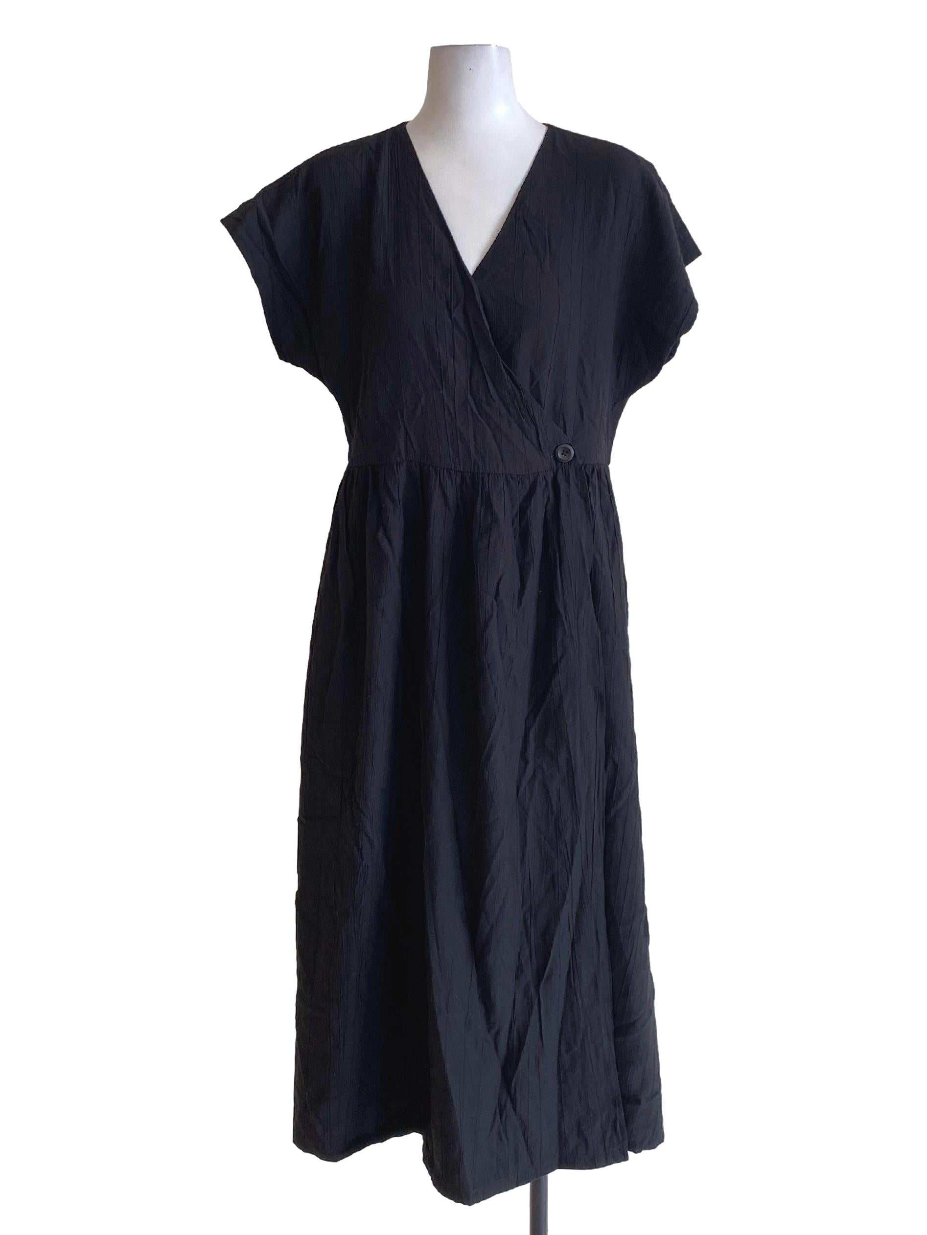 Modal-Cotton Pleated Dress OSN