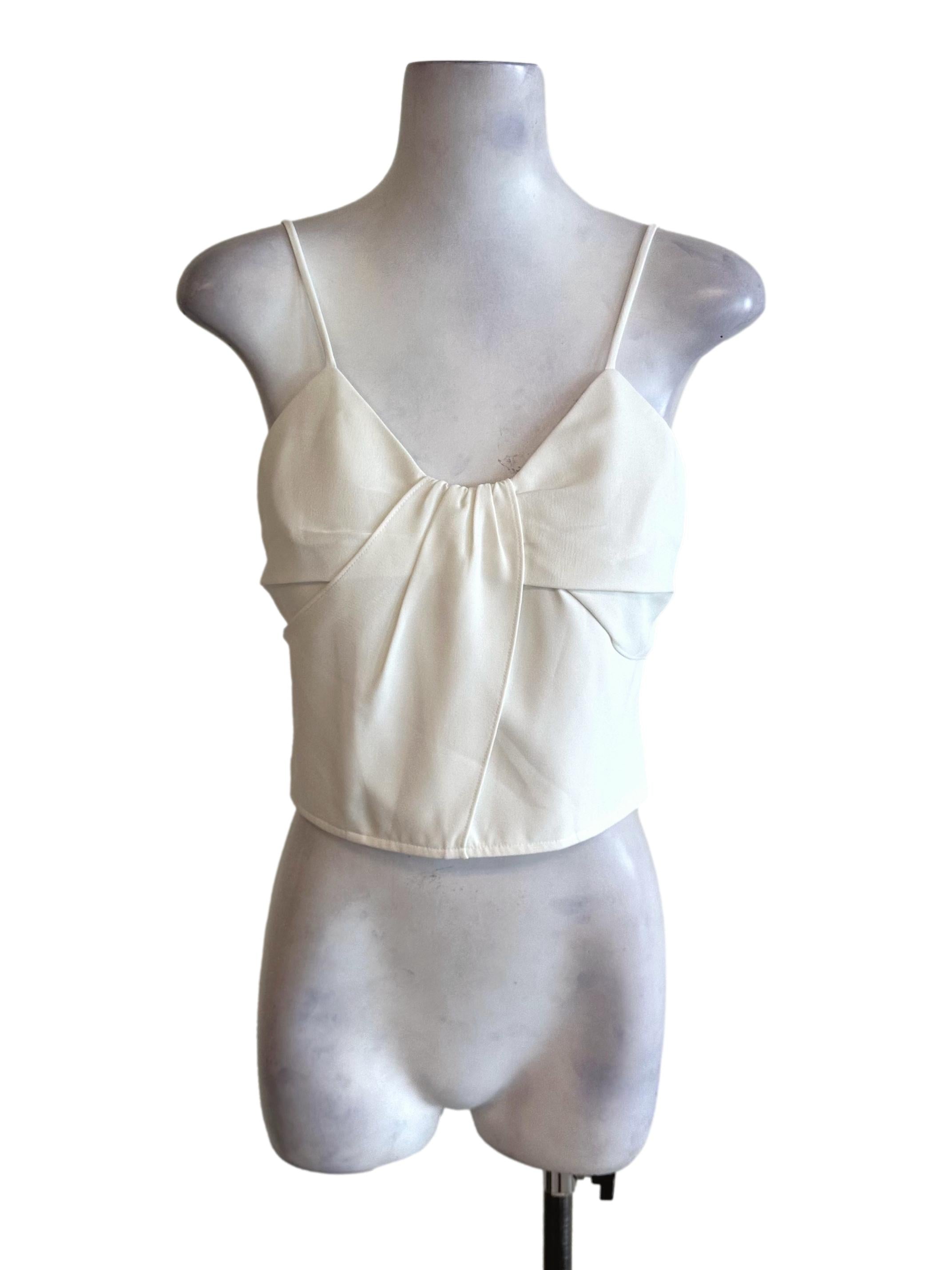 Pearl White Spaghetti Strap Casual Top LB