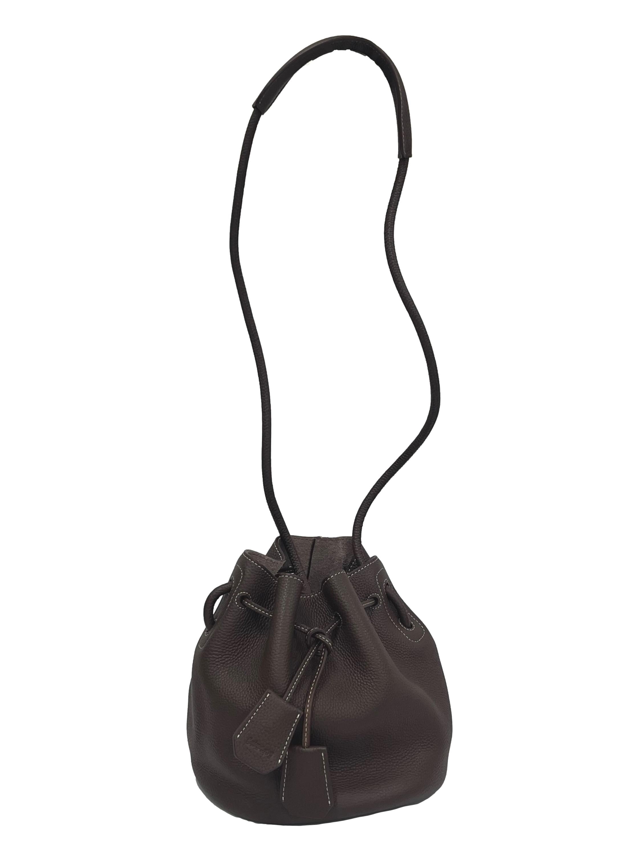 Brown Leather Lexi Bucket Bag CSN