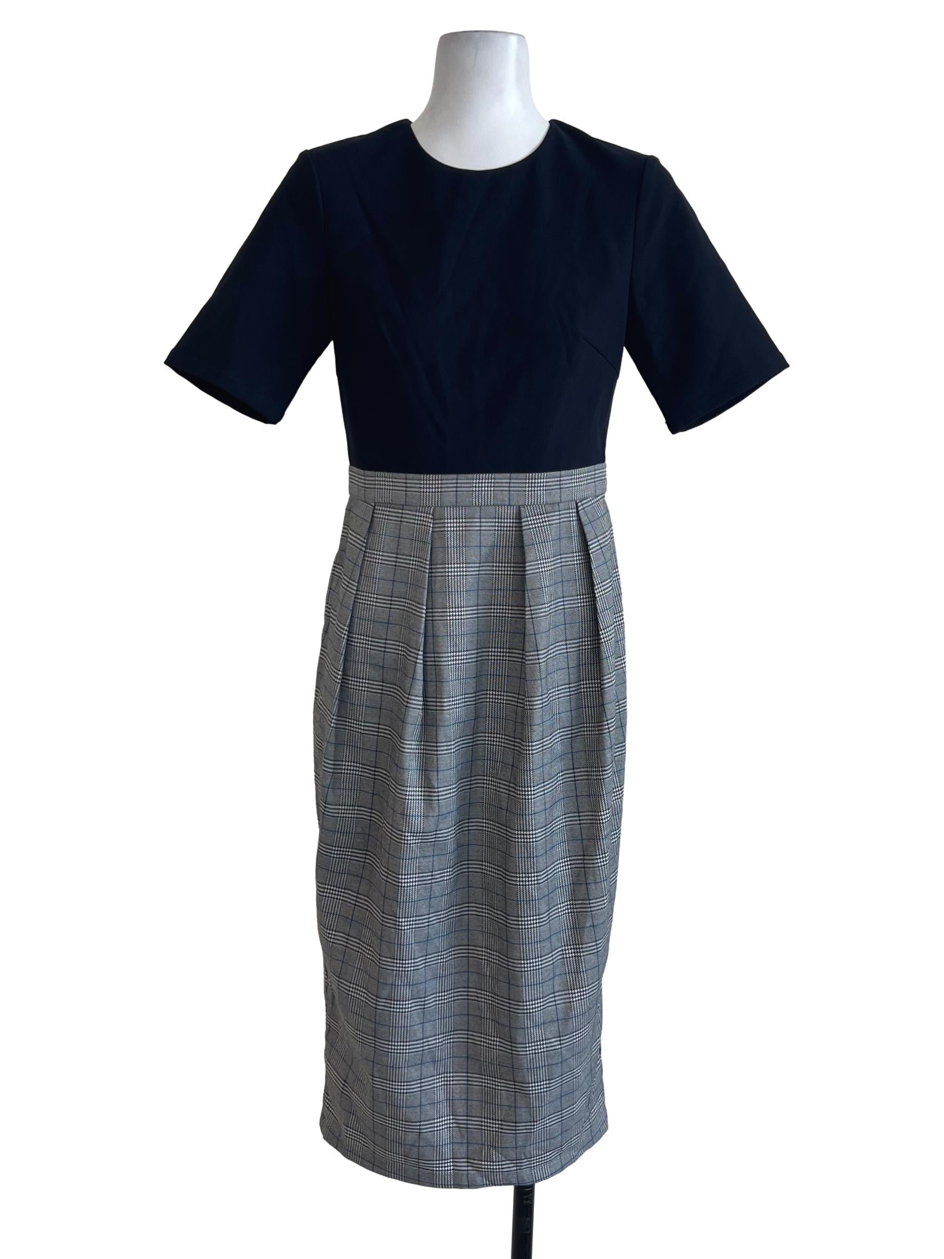 Love Bonito Blue Plaid Bottom Dress | REFASH