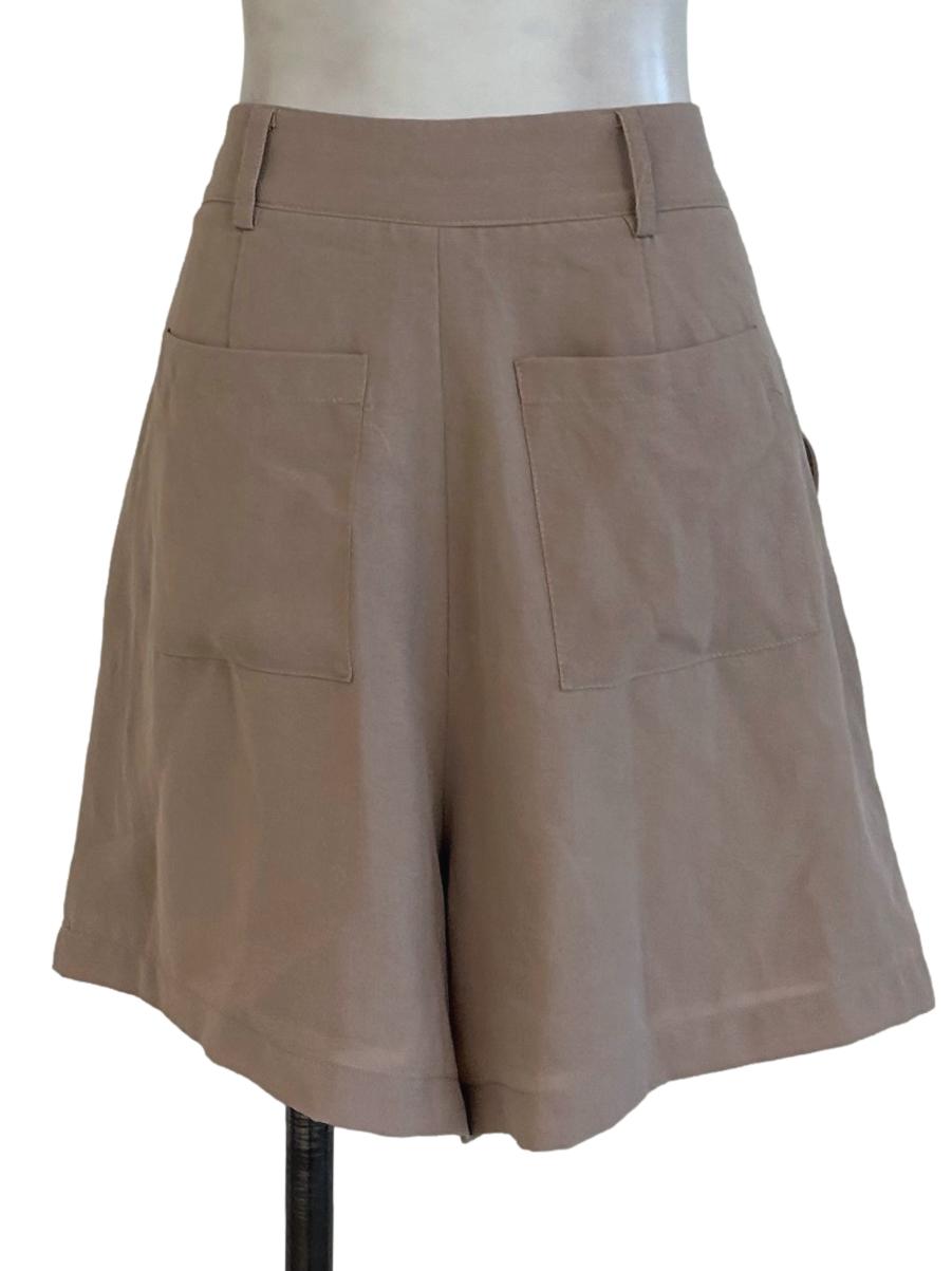 Tan Brown A-Line Shorts