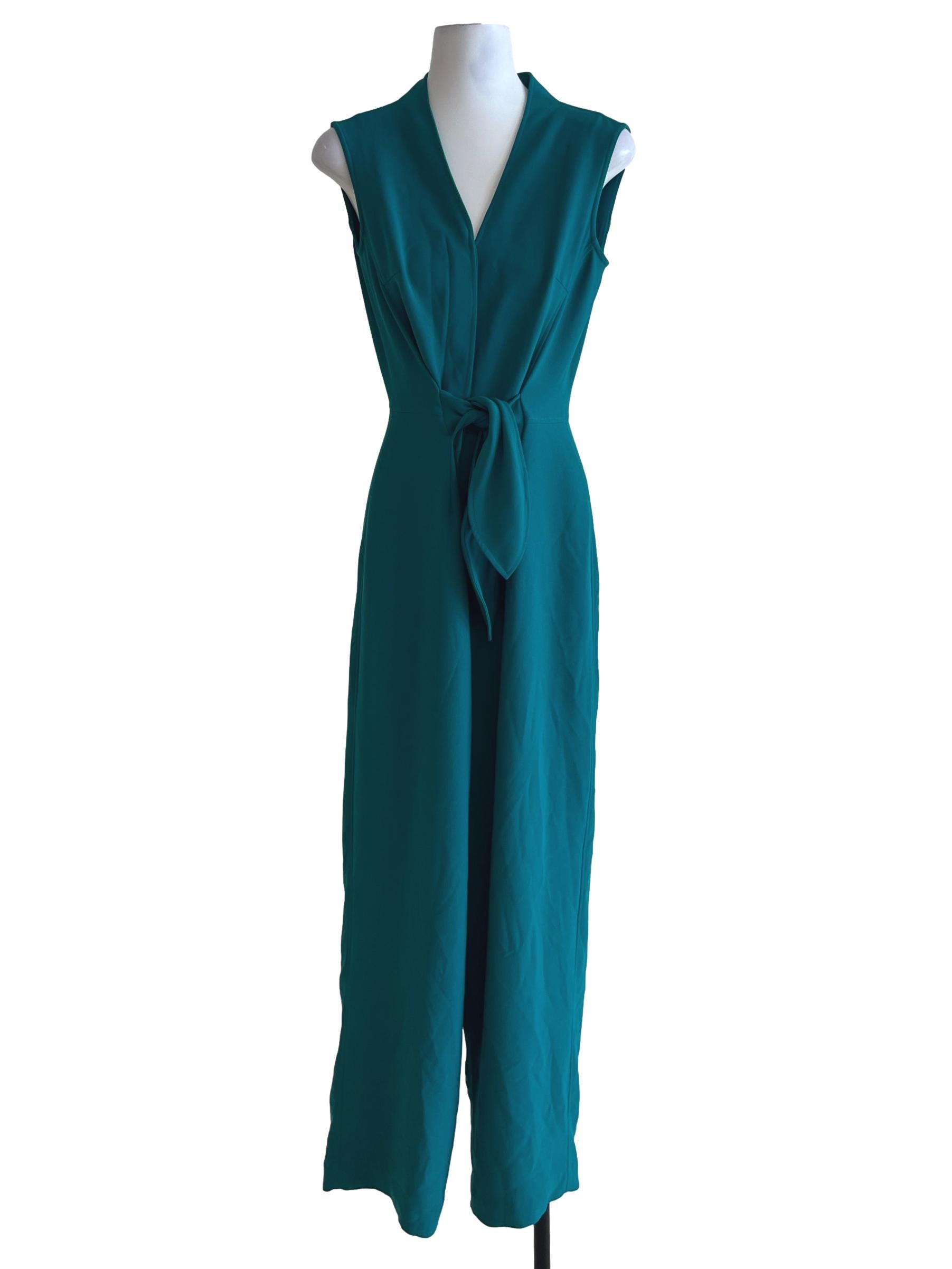 Oceon Blue V-Neckline Jumpsuit