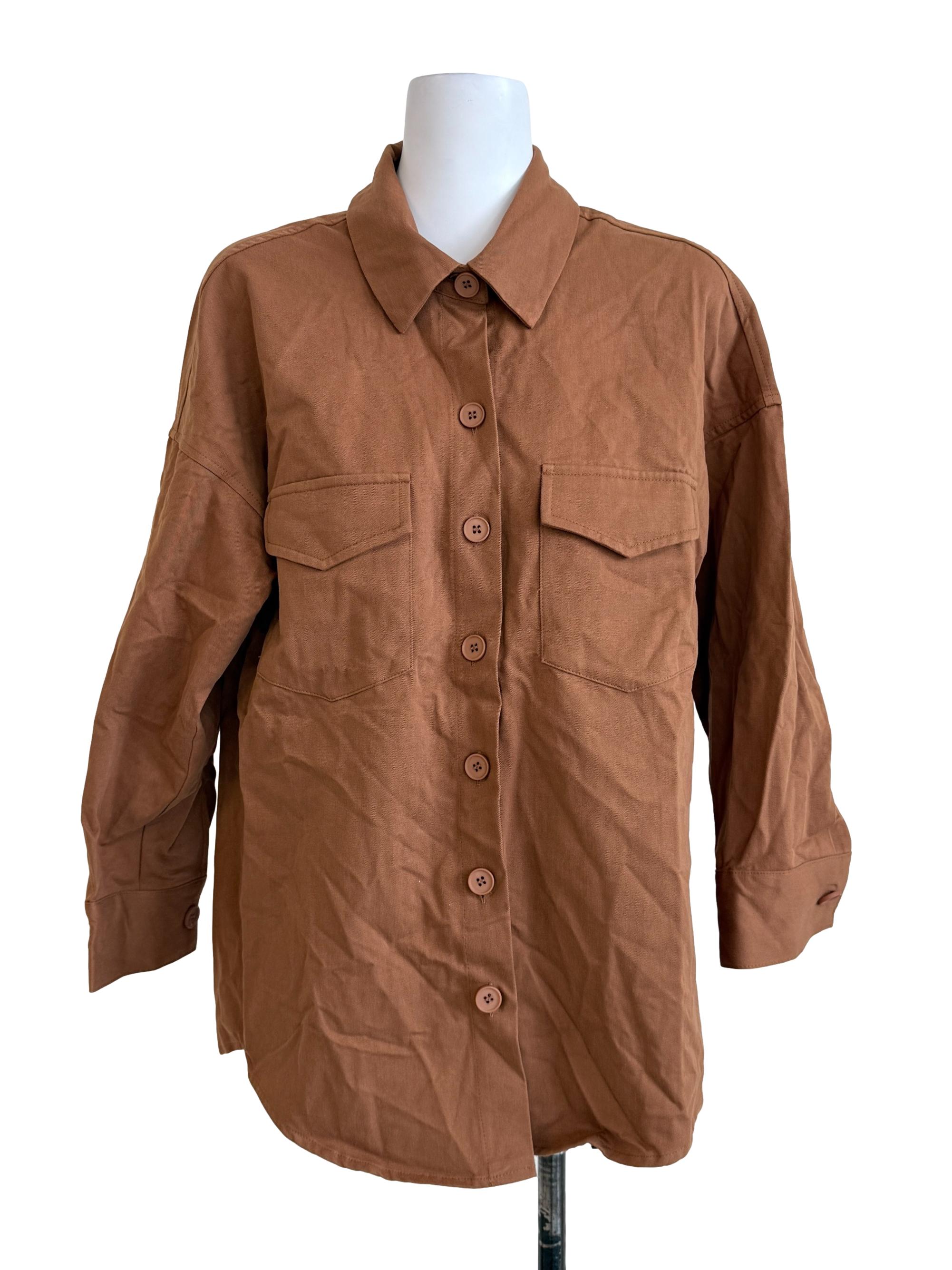 Gingerbread Brown Button Down Shirt