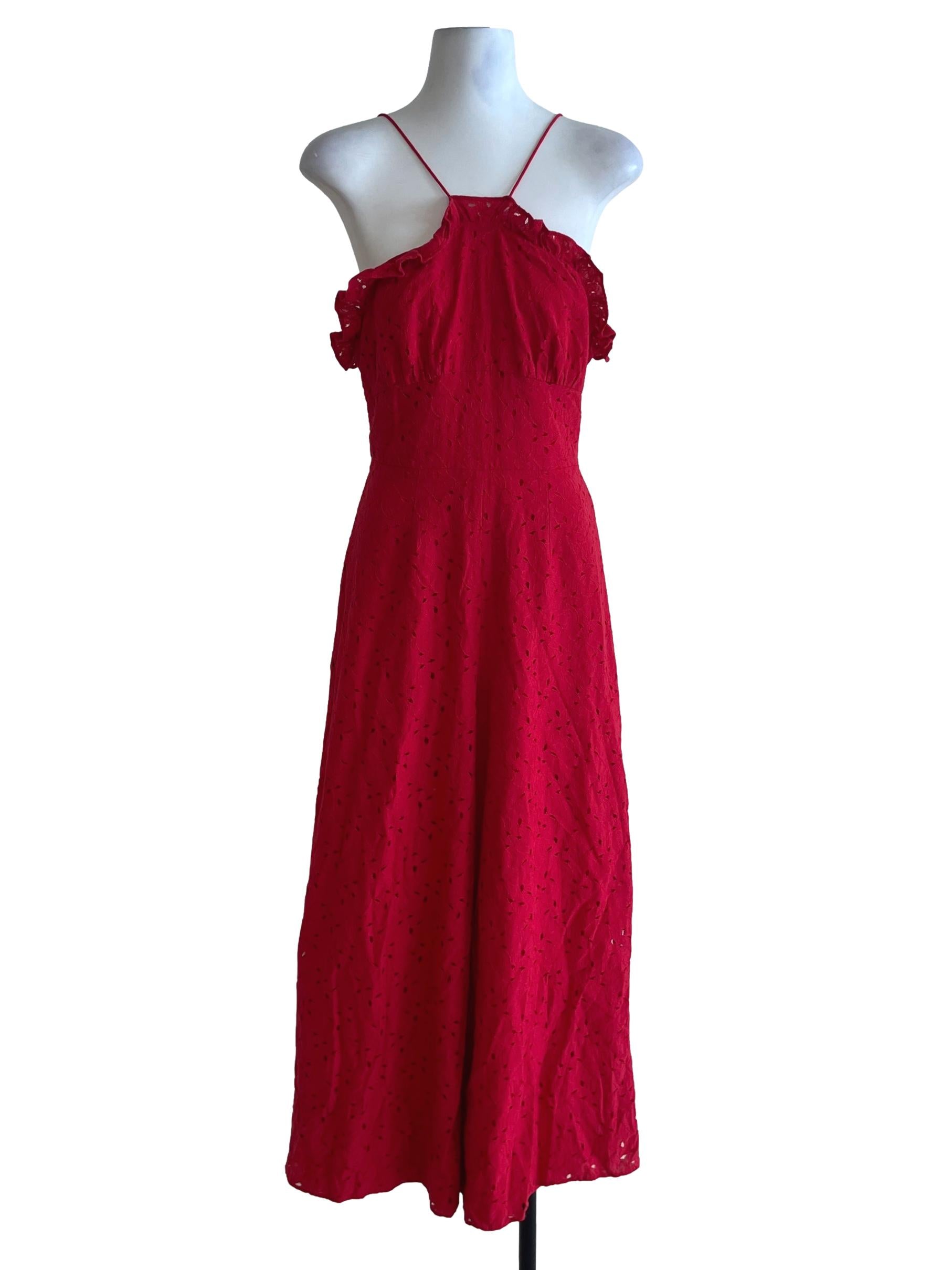 Ruby Red Spaghetti Strap Jumpsuit