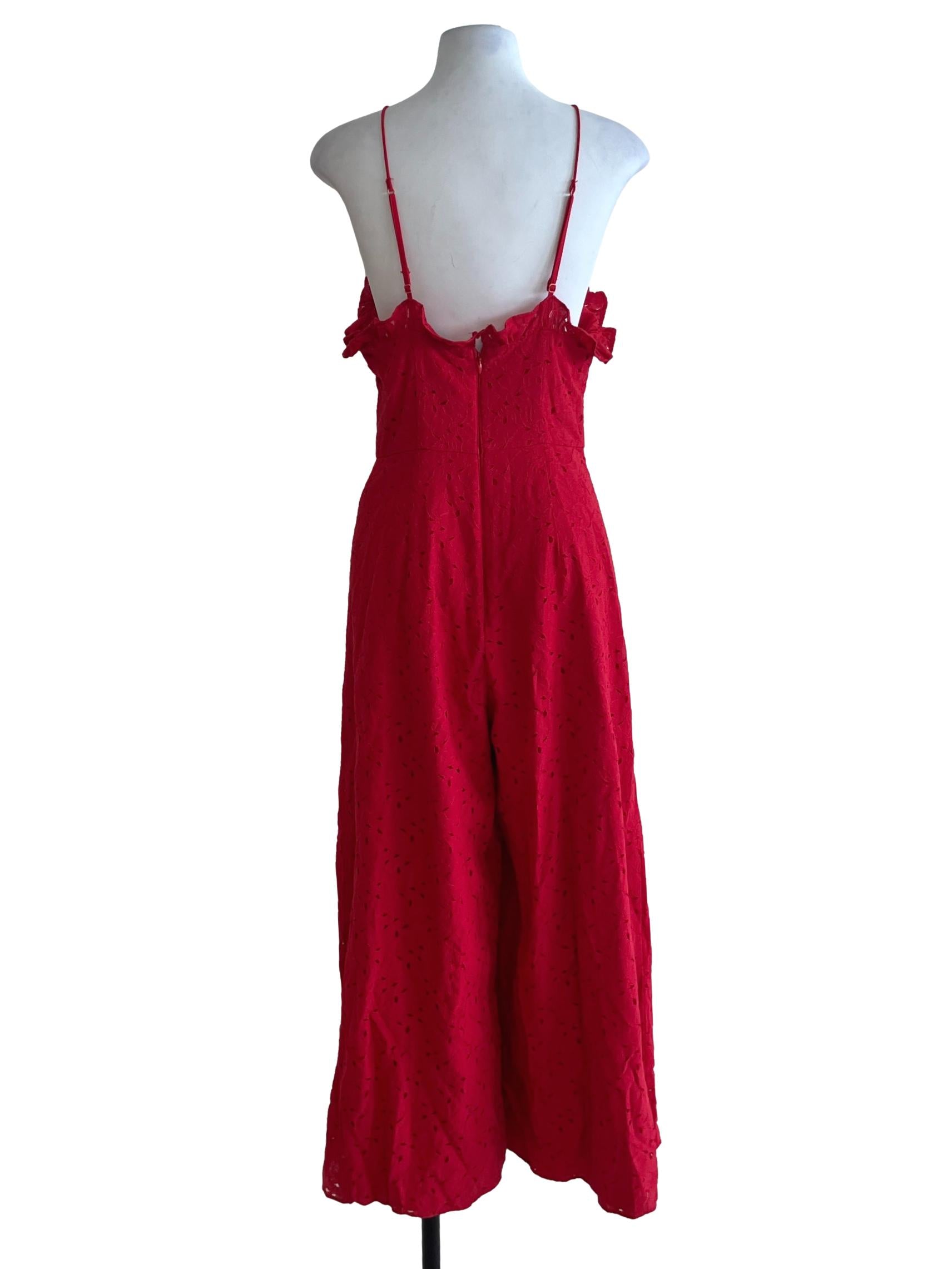 Ruby Red Spaghetti Strap Jumpsuit