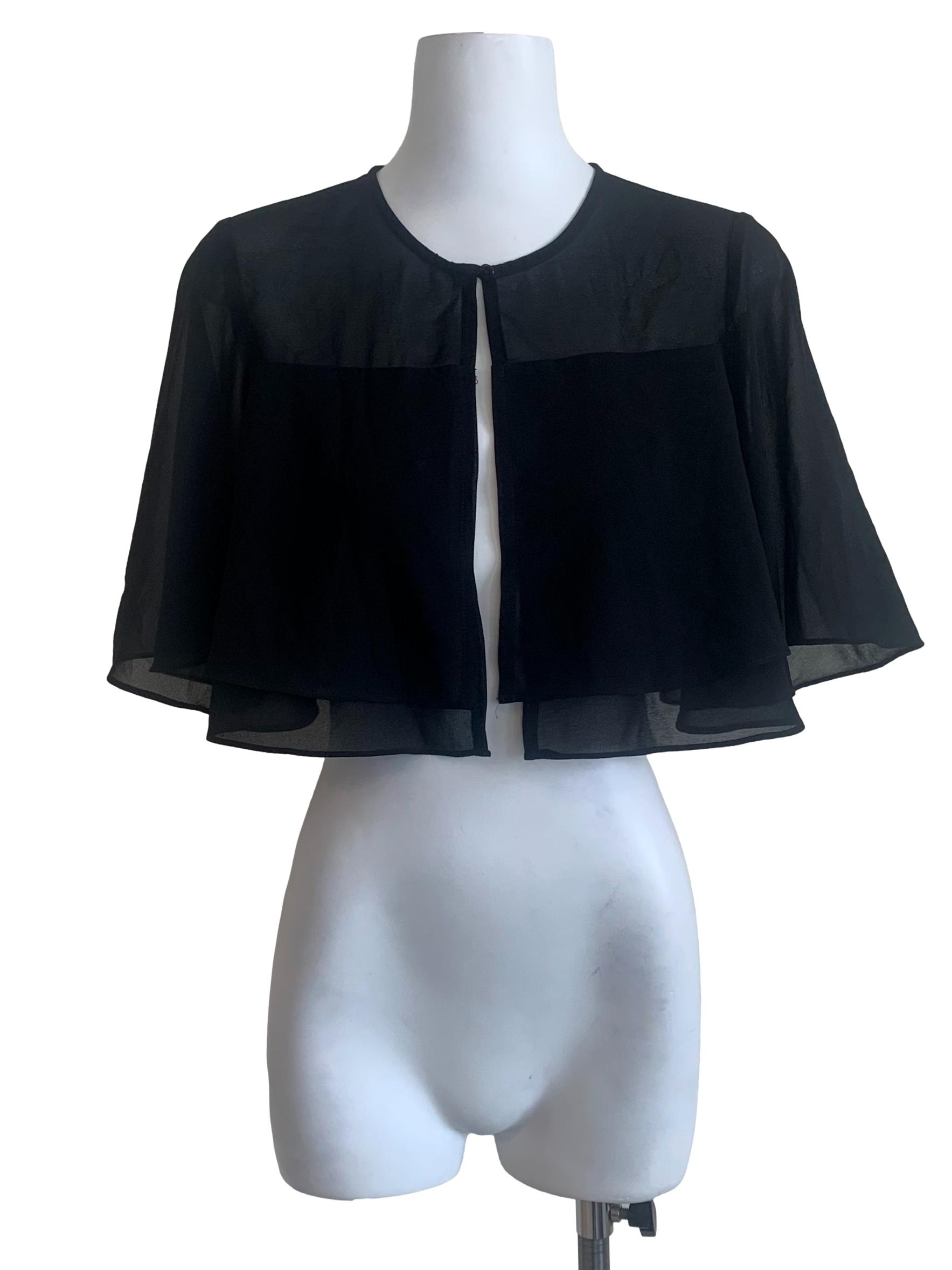 Crow Black Cape Sleeves Cardigan LB