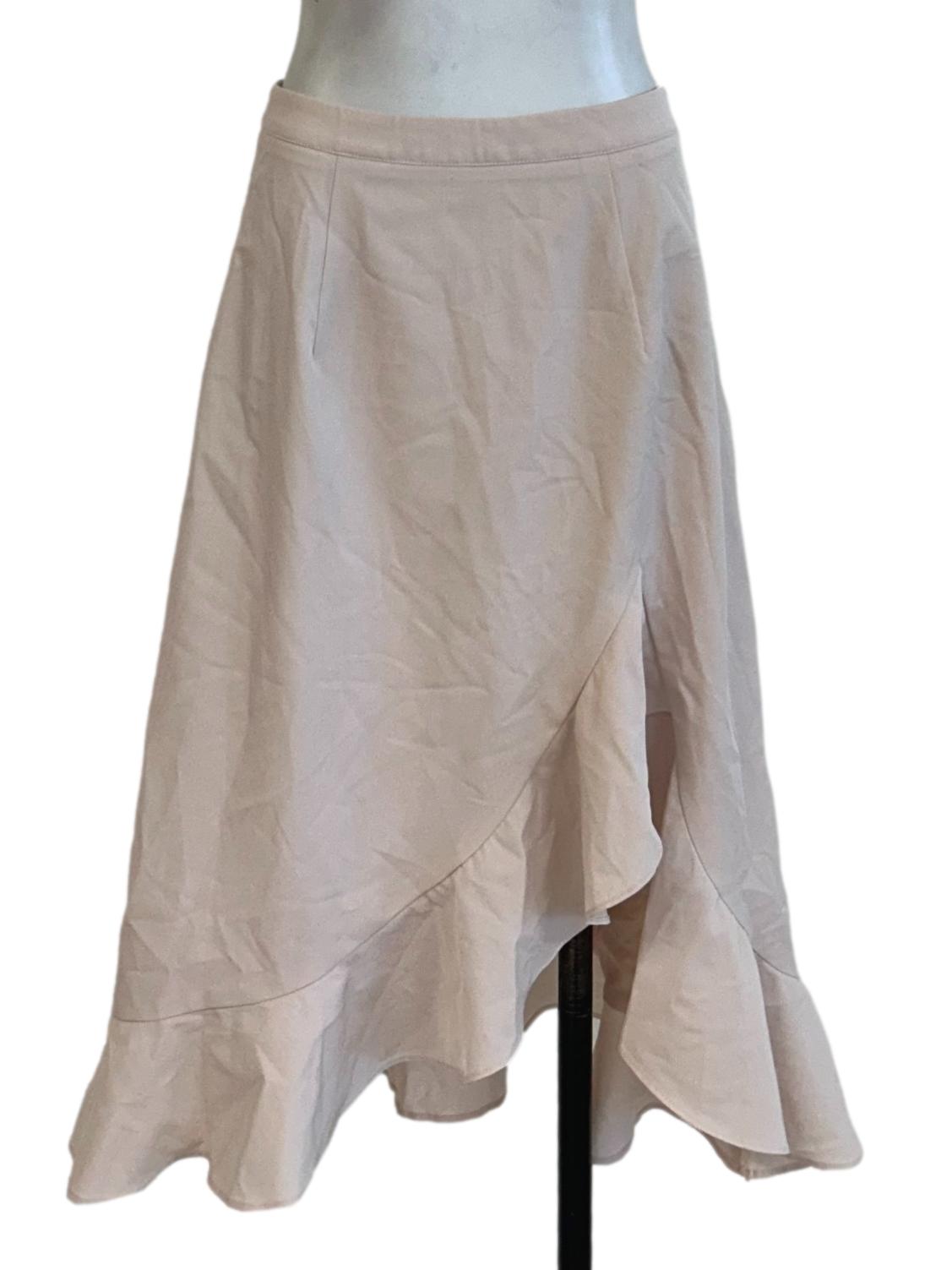 Cream Beige Ruffled Skirt