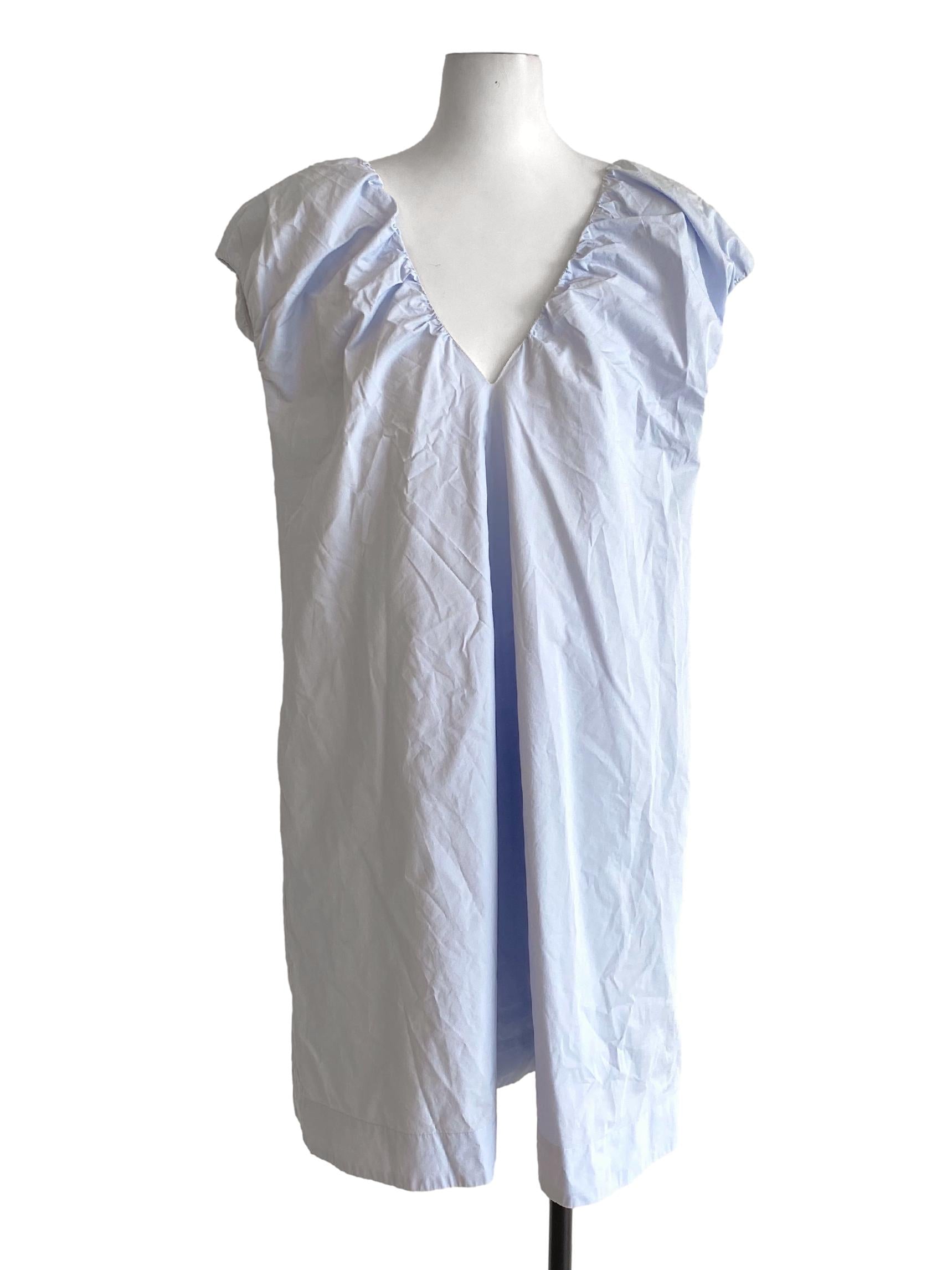 Gathered Cotton Shift Dress OSN