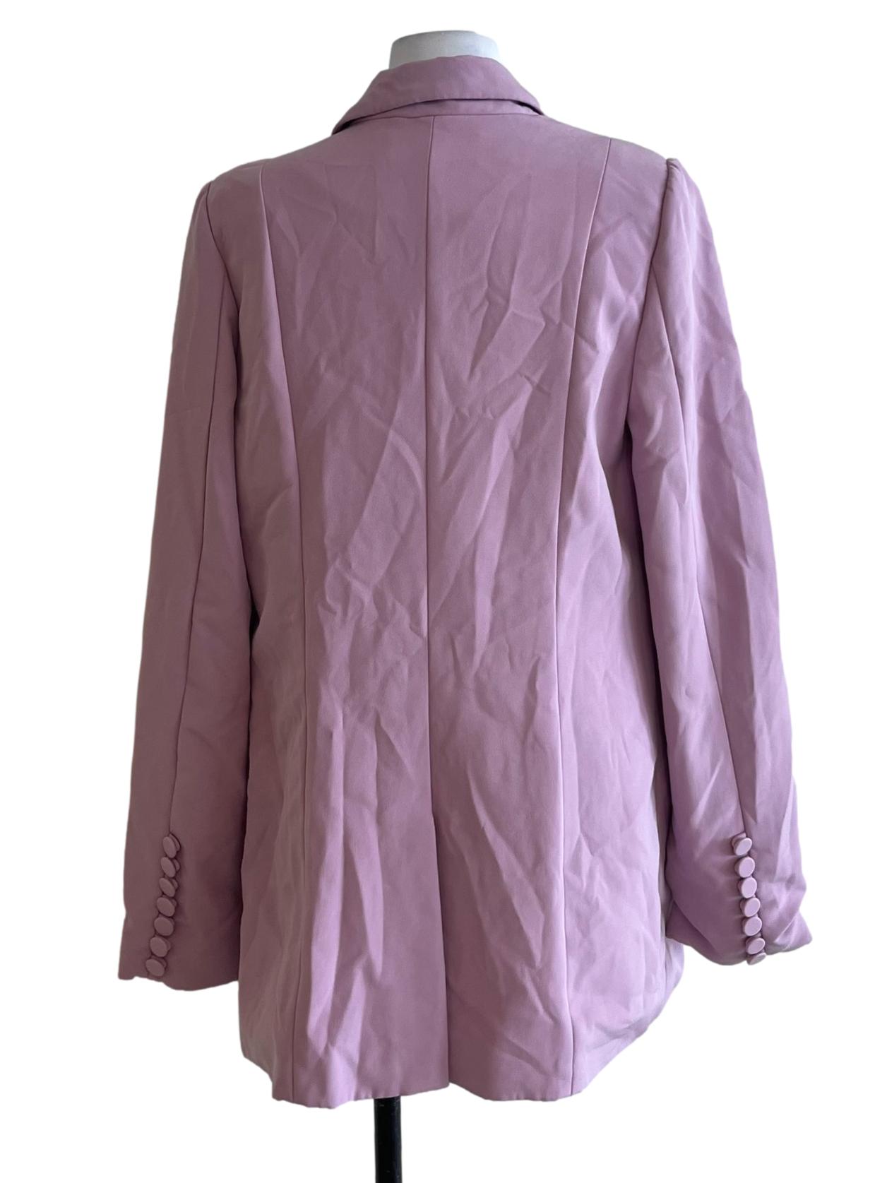 Periwinkle Purple Notched Neckline Single-Breasted Blazer