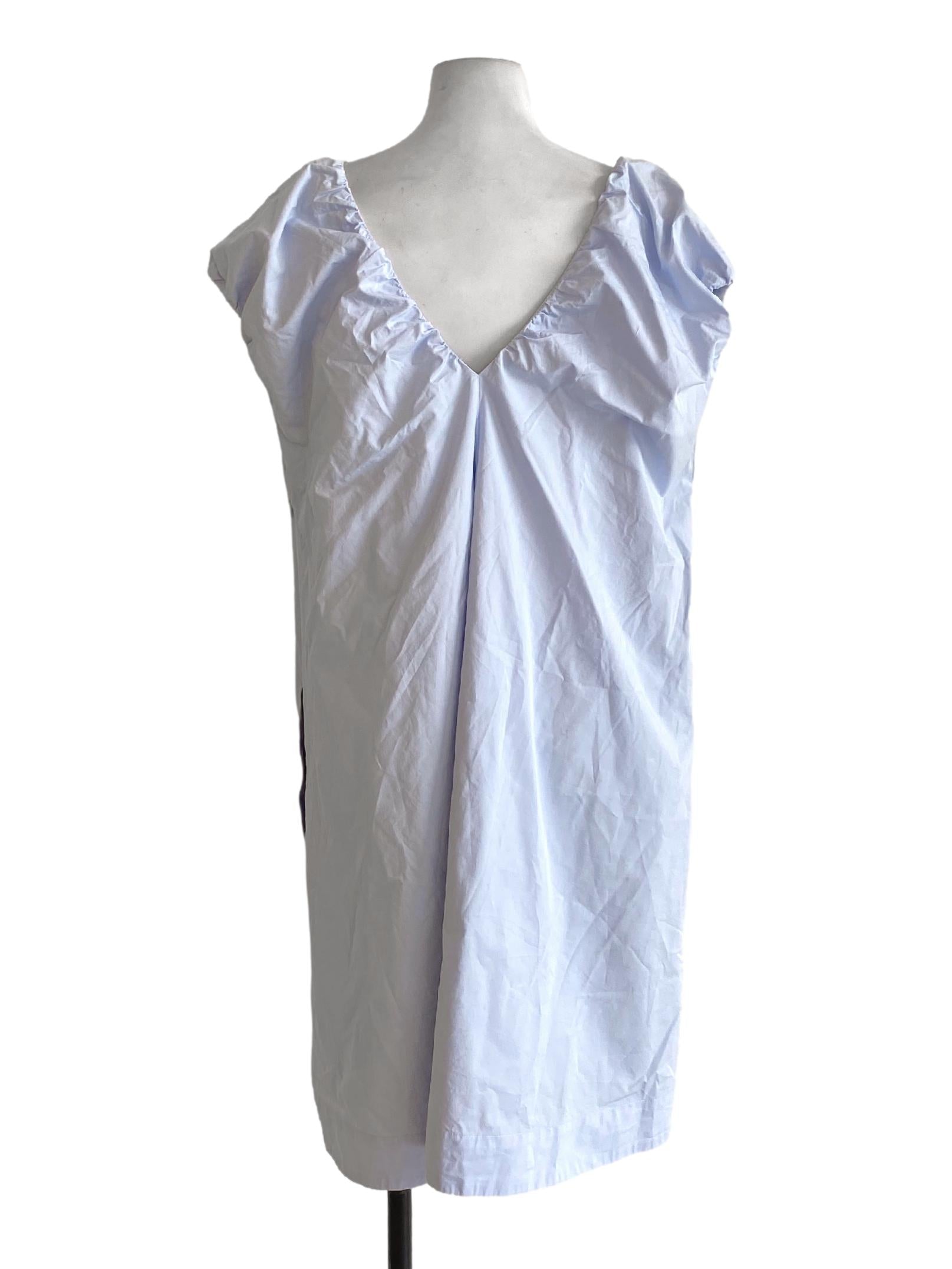 Gathered Cotton Shift Dress OSN