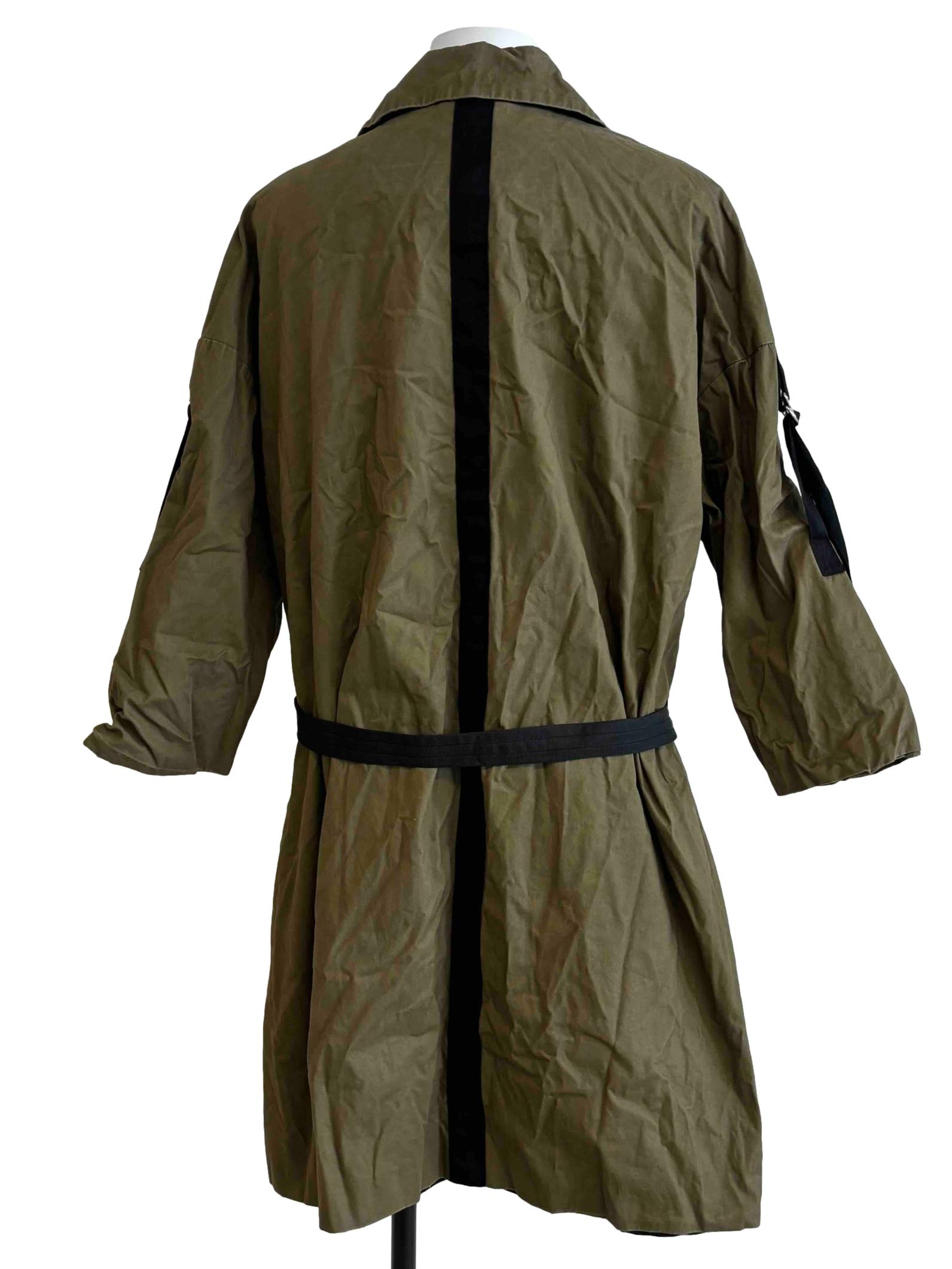 Olive Green Styled Trench Coat