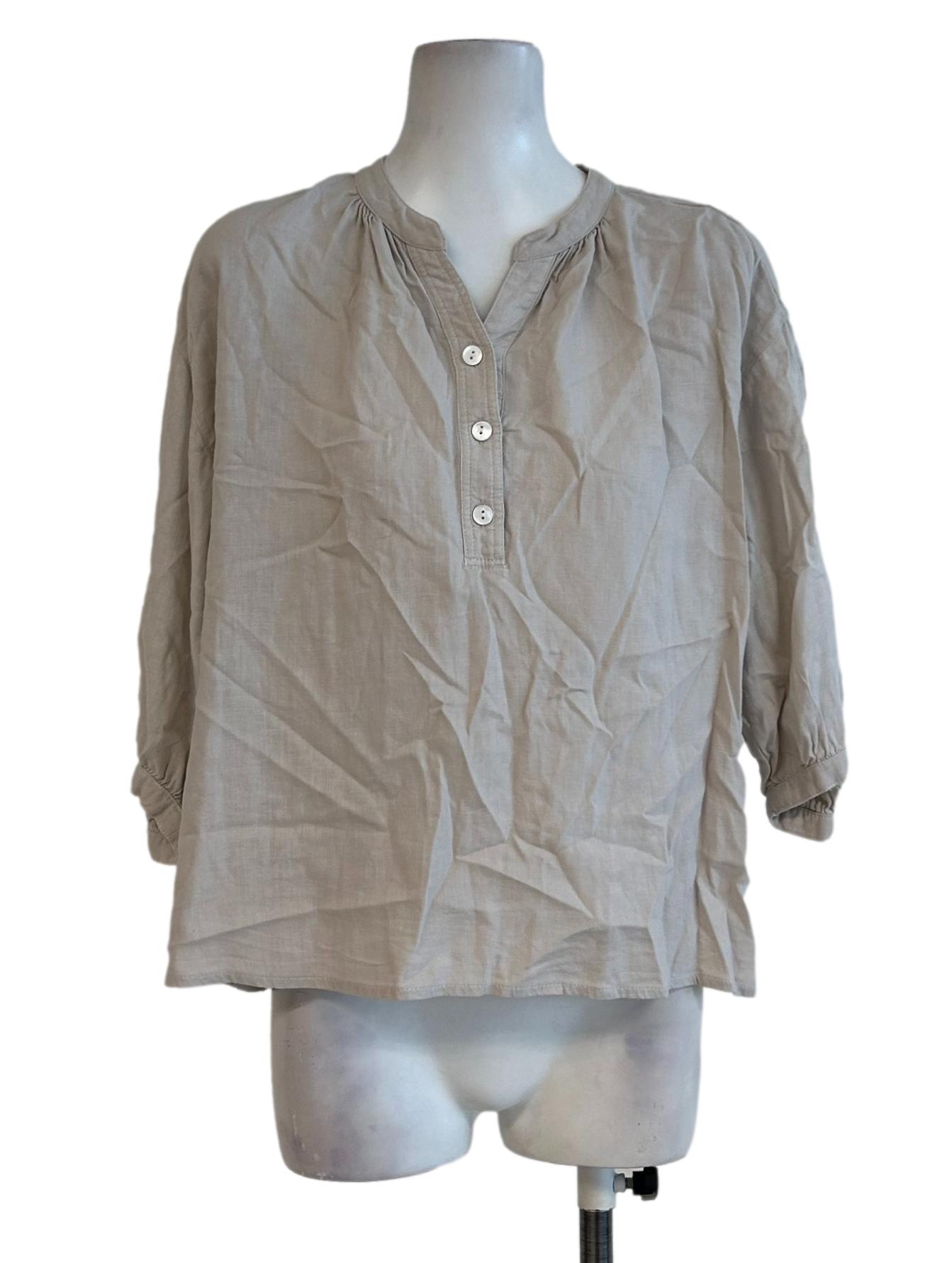 Beige Linen Blouse