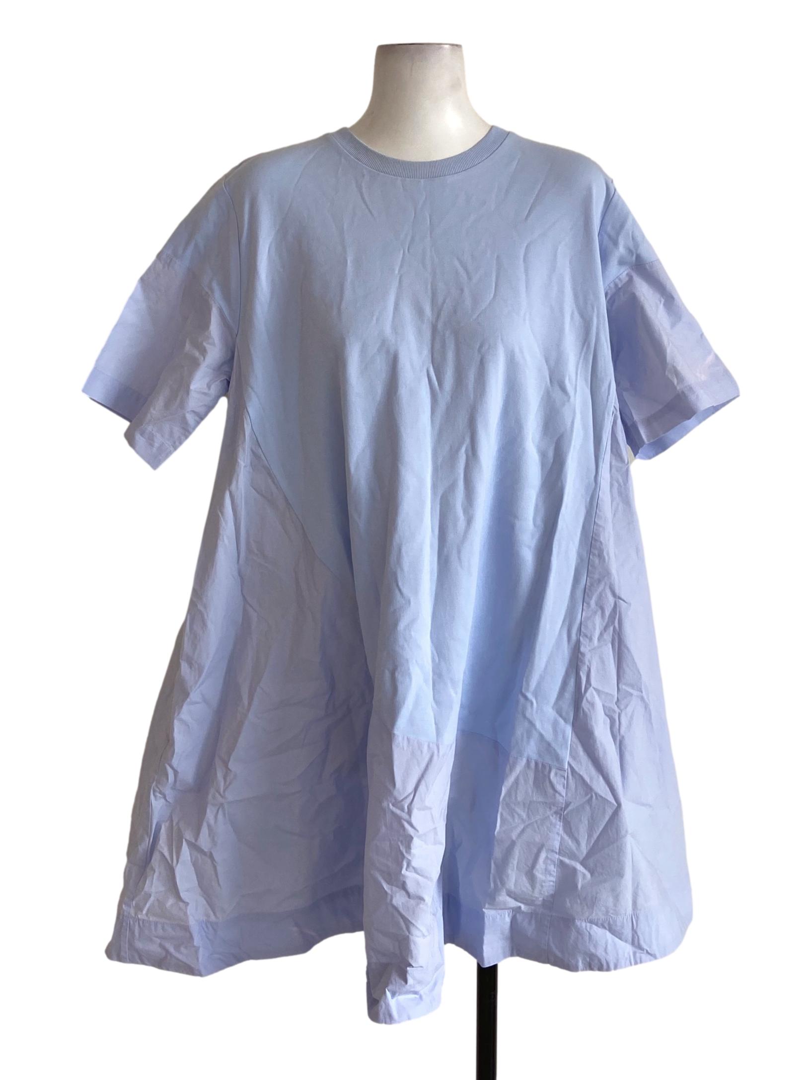 Blue Shirt A-Line Dress