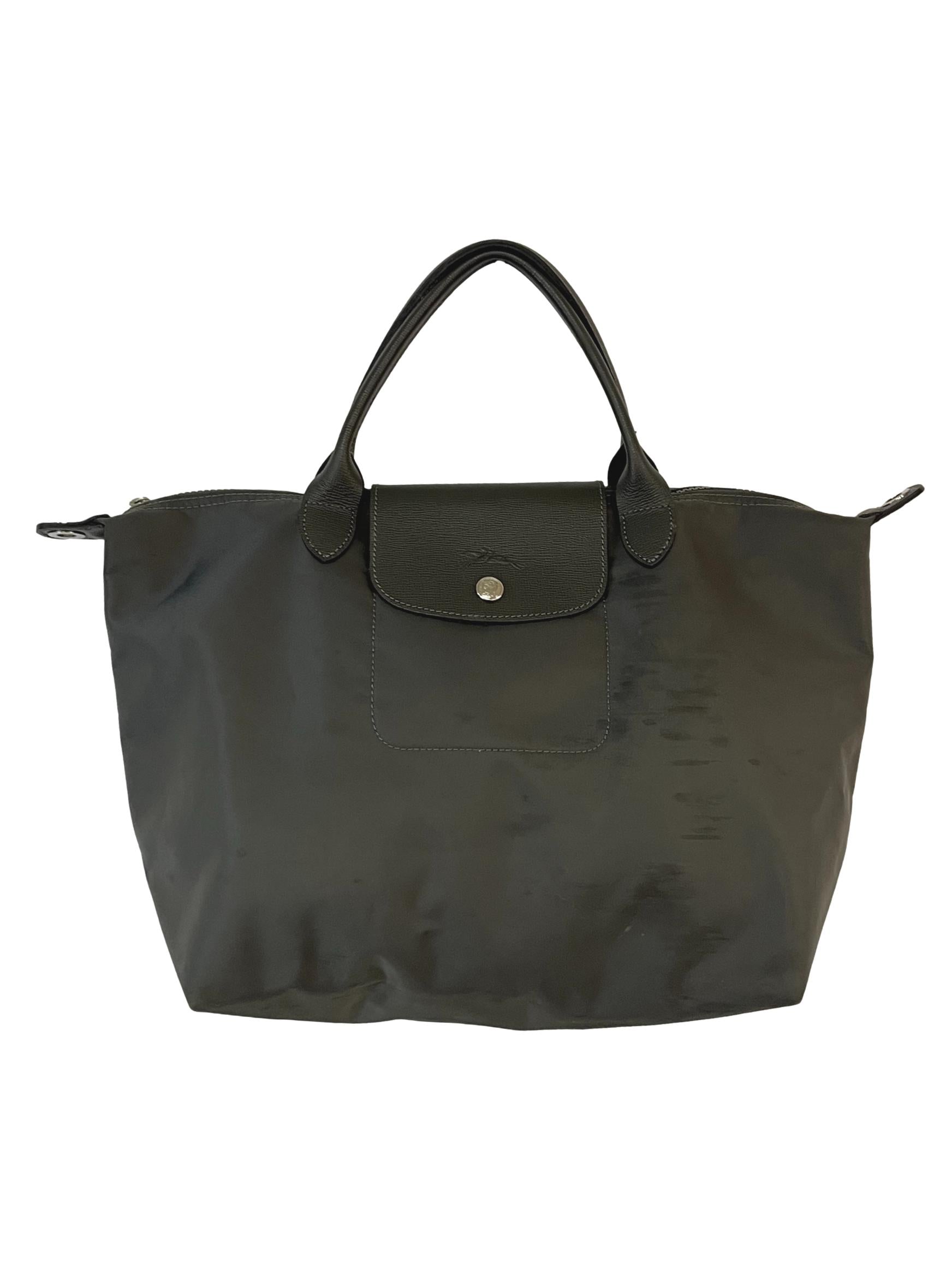 Fossil Grey Le Pliage Tote Bag