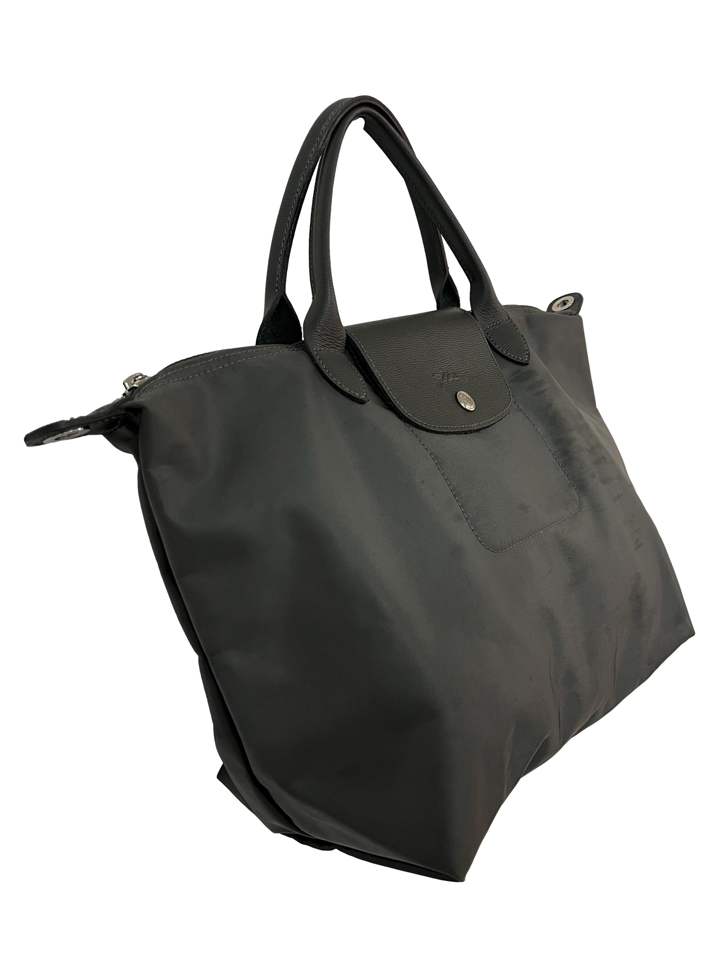 Fossil Grey Le Pliage Tote Bag