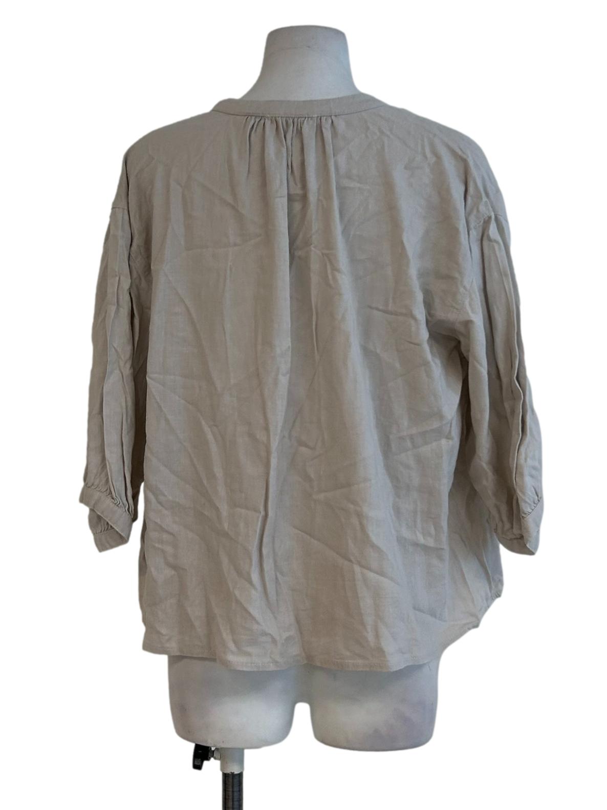 Beige Linen Blouse