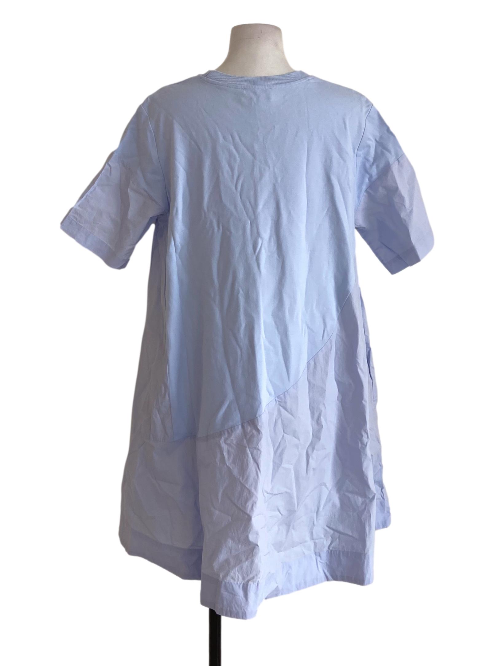 Blue Shirt A-Line Dress