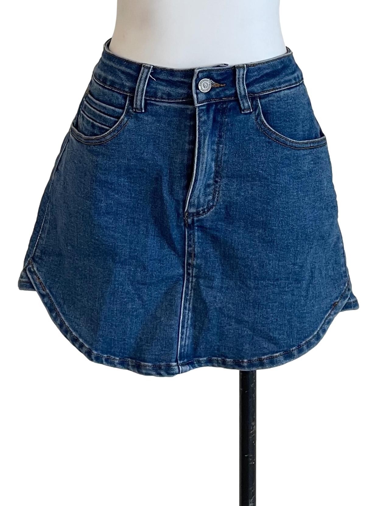 Blue Tunic Jean Mini Skirt