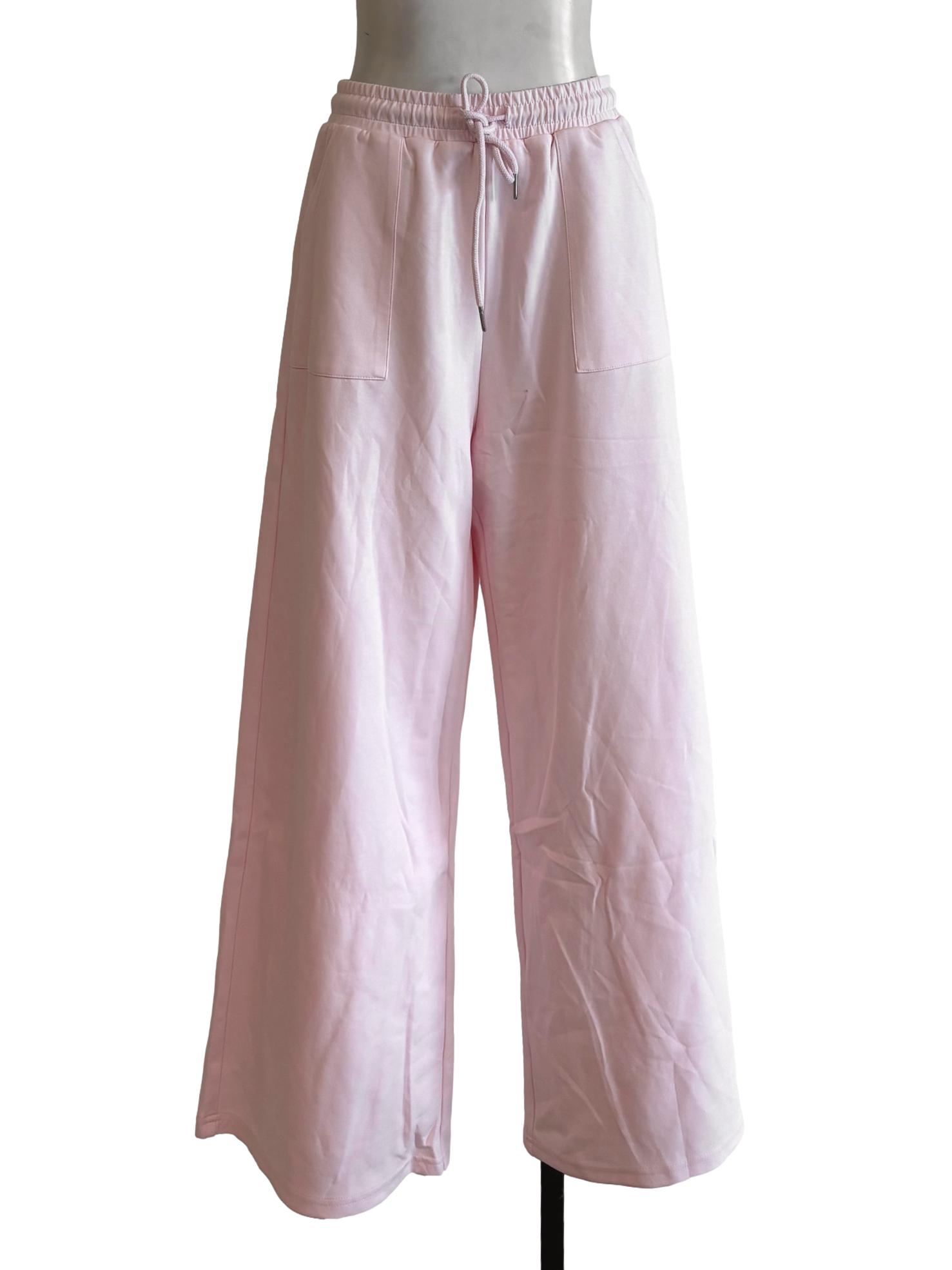 Baby Pink Straight Sweat Pants