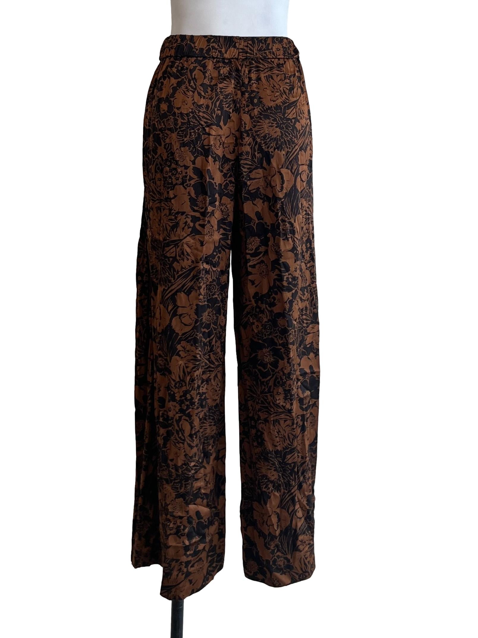 Tawny Brown Wide Leg Pants