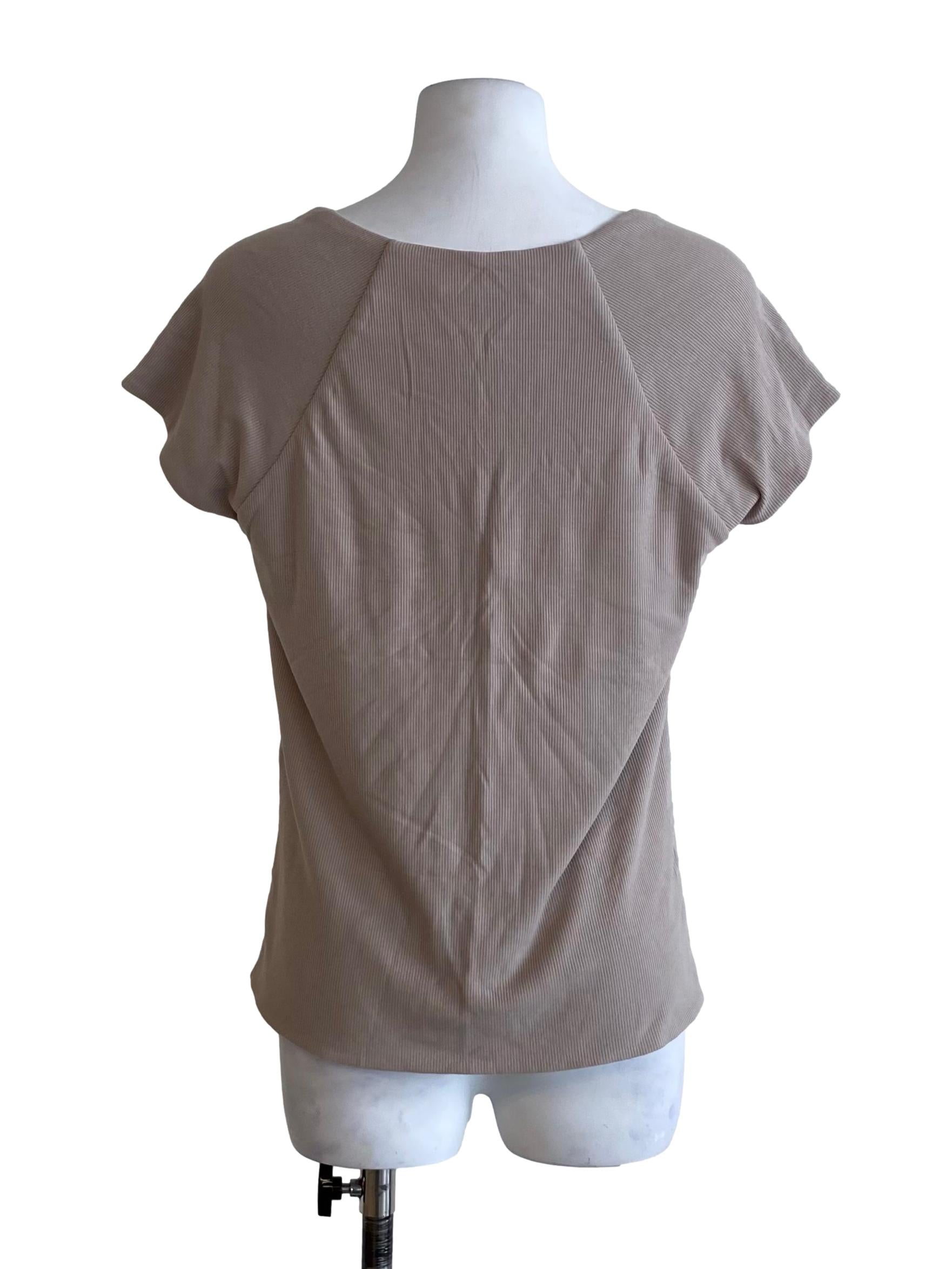 Beige Queen Anne Plain Shirt