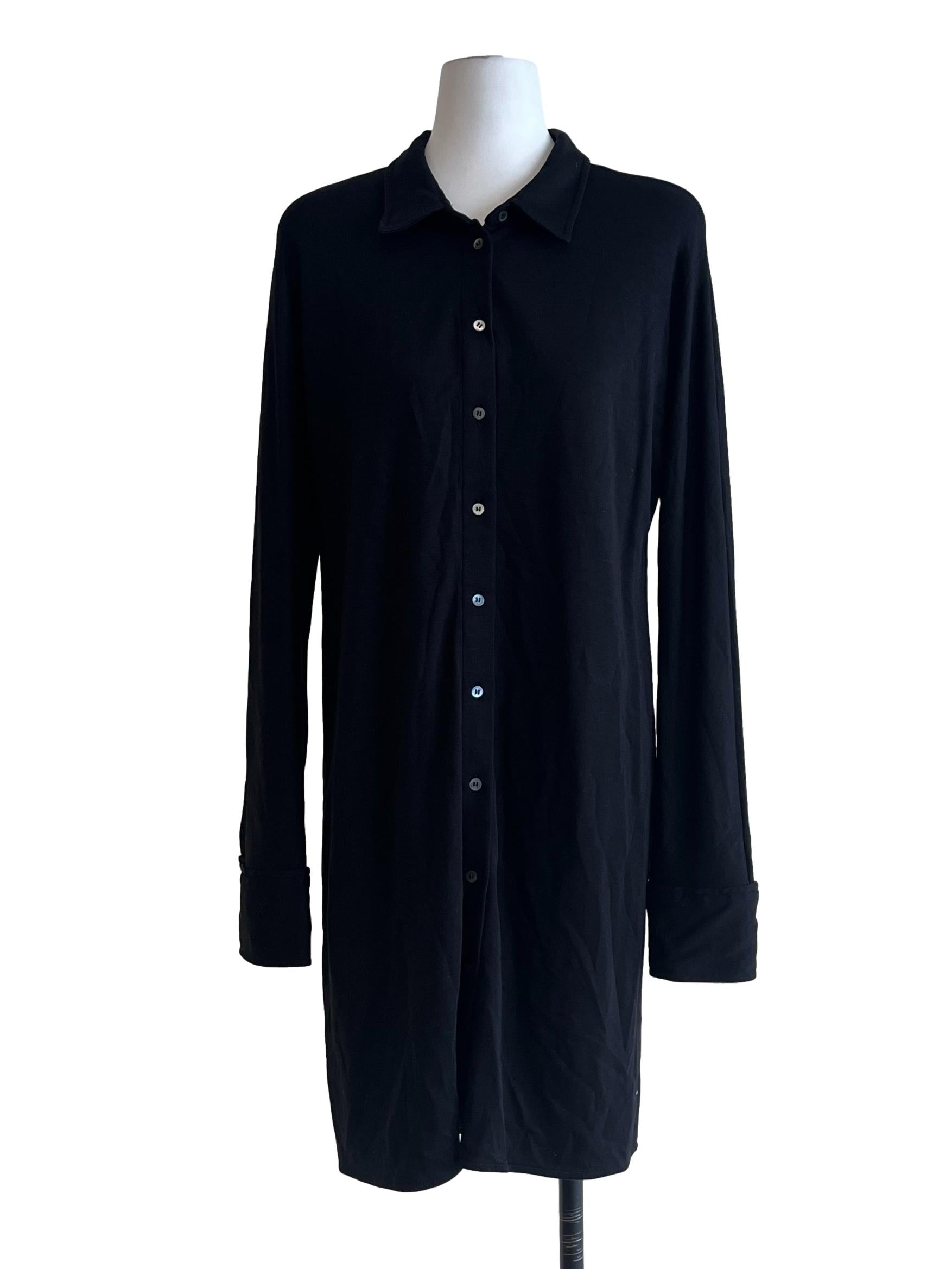 Onyx Black Shirt Dress