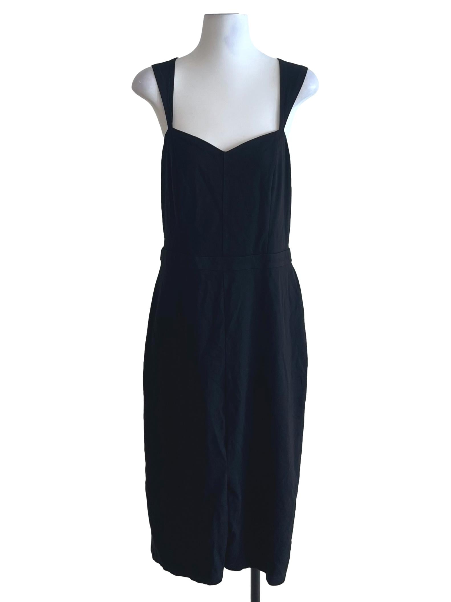 Black Sweetheart Neckline A-Line Dress