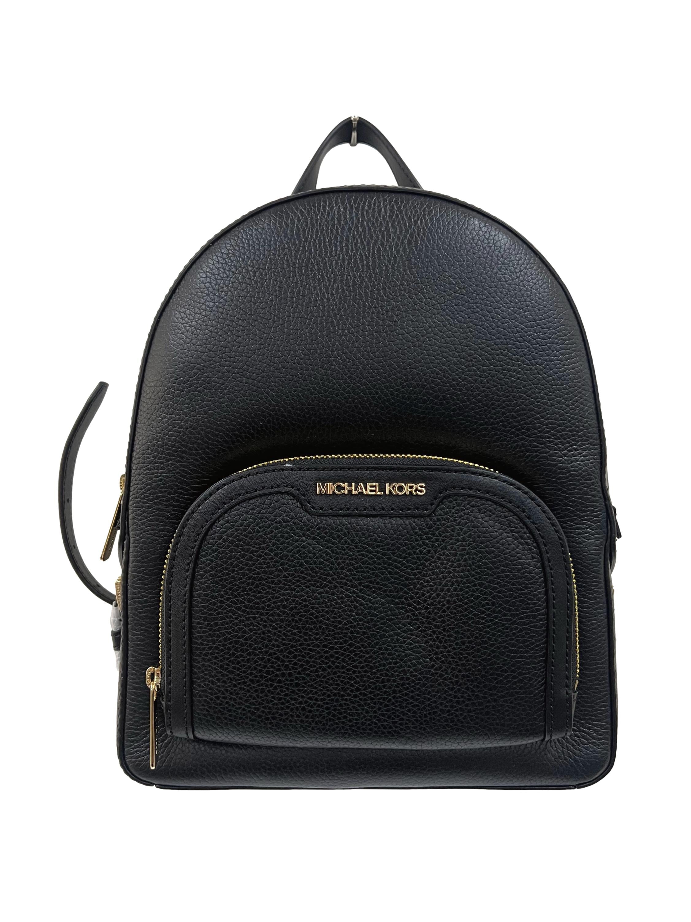 Black Leather Jaycee Medium Pebbled Leather Backpack Csn