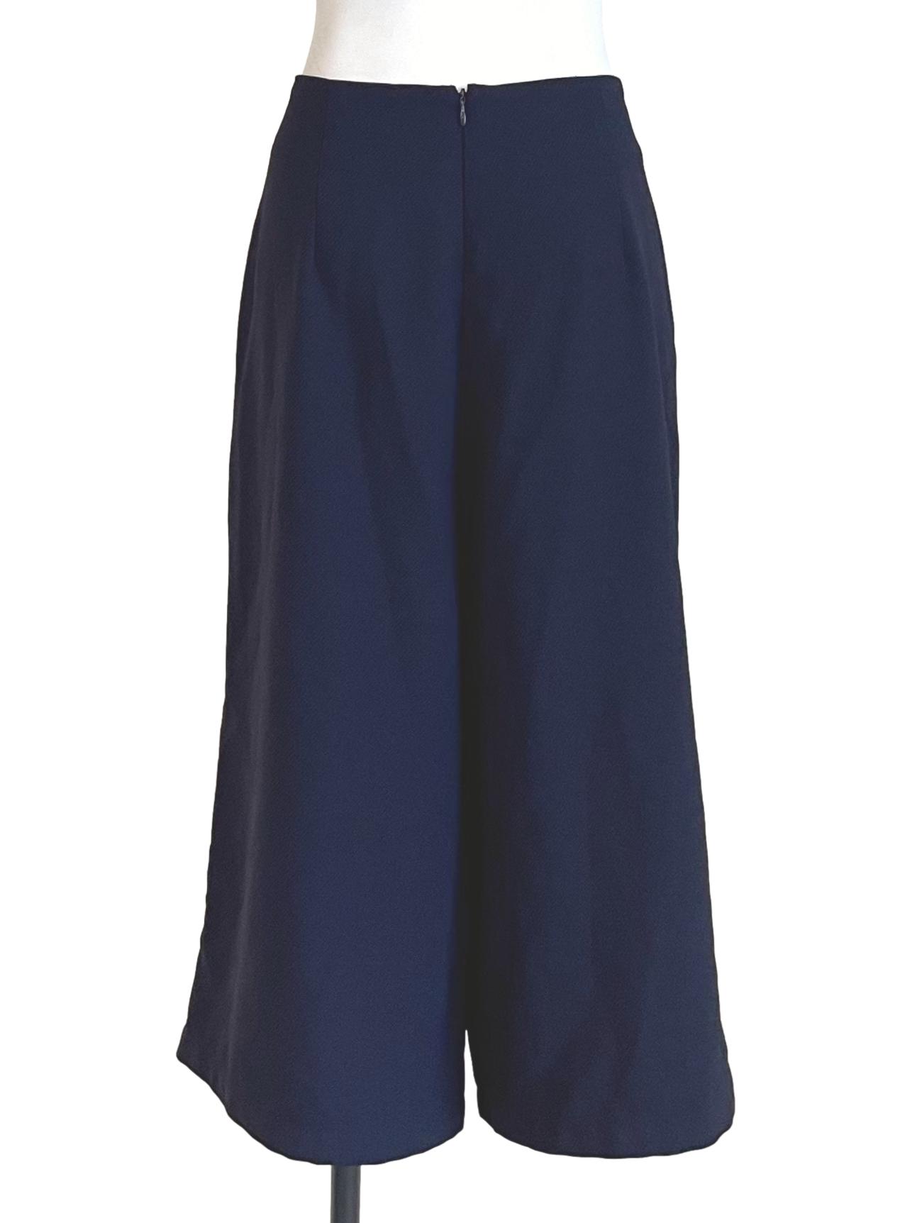 Navy Blue Ribbed Culottes