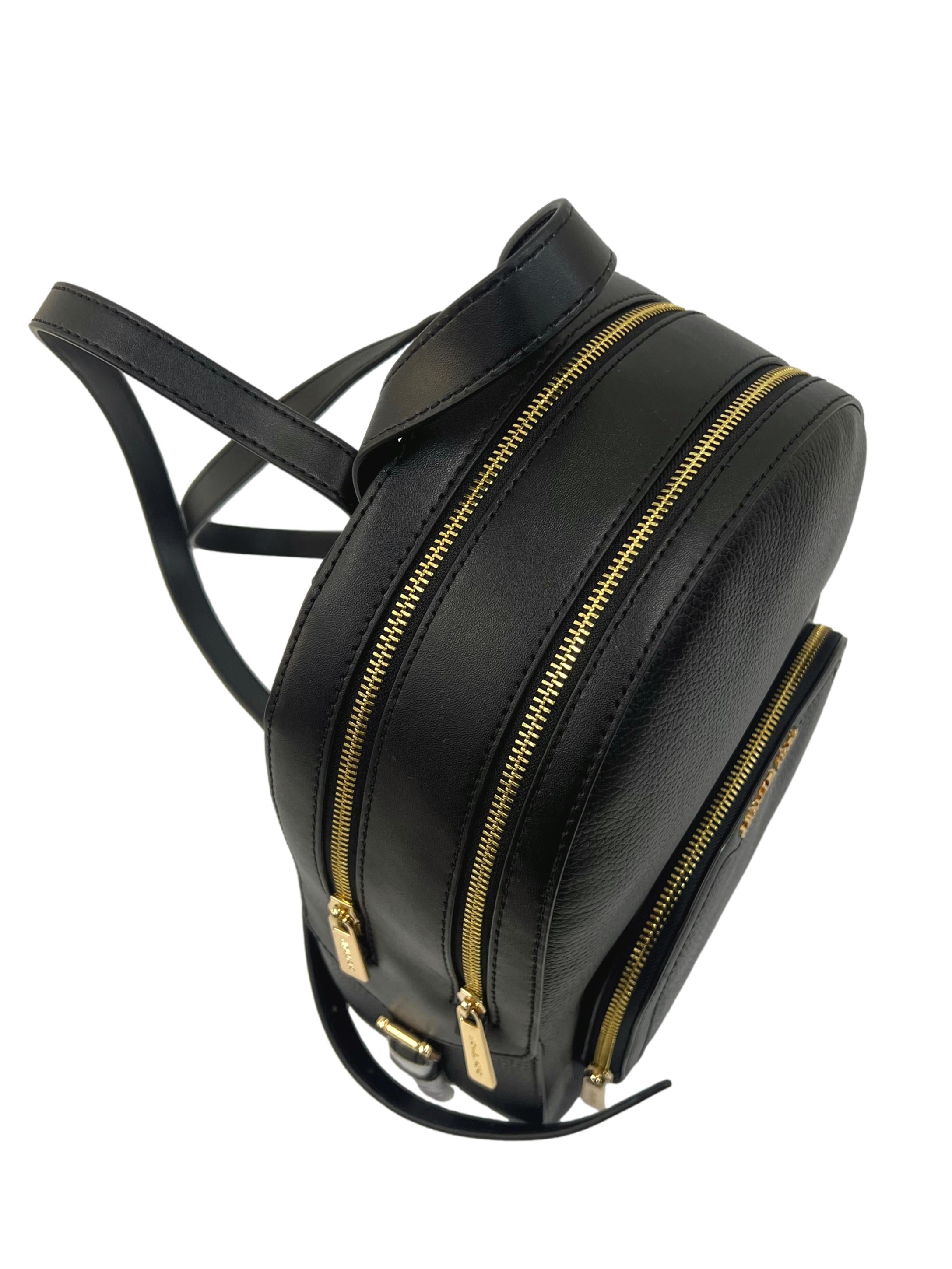 Black Leather Jaycee Medium Pebbled Leather Backpack Csn