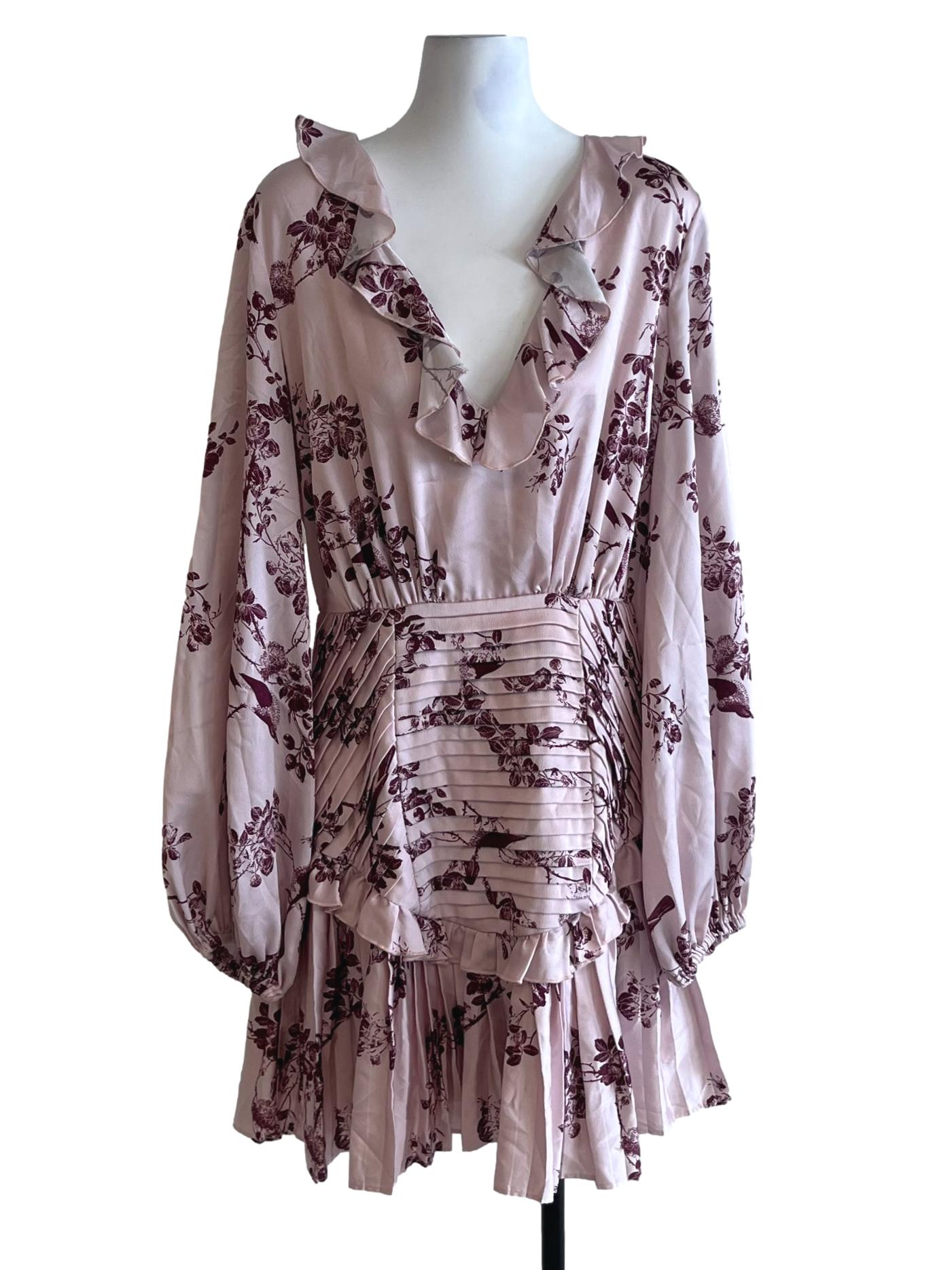 Blush Pink Floral Empire Dress